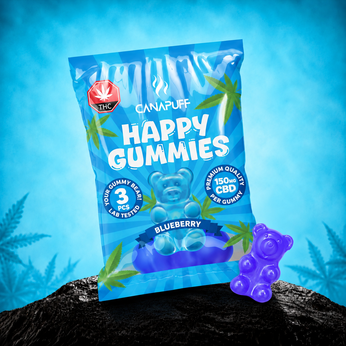 CBD Gummibärchen Blaubeere