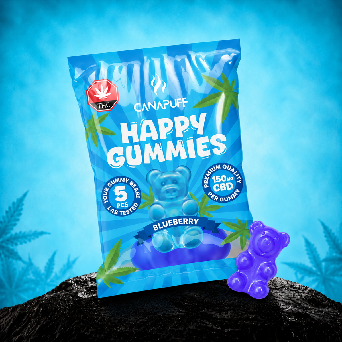 CBD Gummibärchen Blaubeere