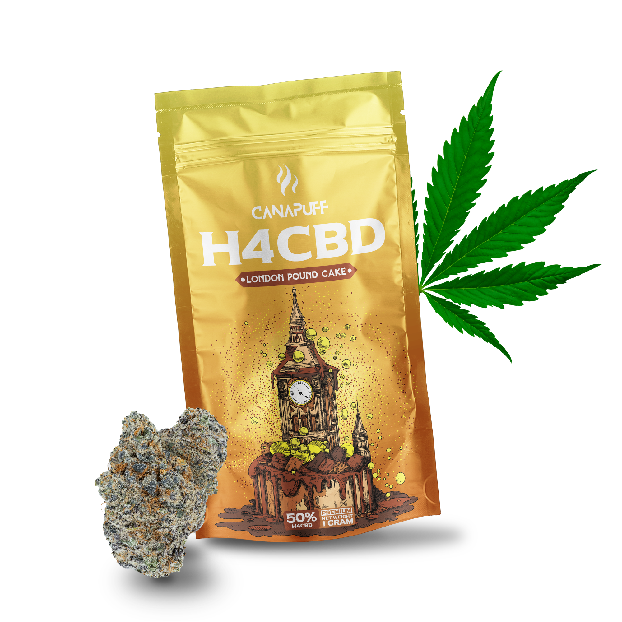 Canapuff - London Pound Cake 50% - H4CBD Blüten