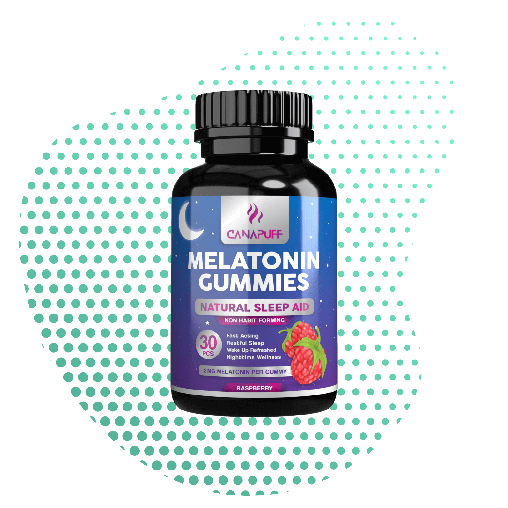 Melatonin Gummibärchen - Himbeer-Canapuff