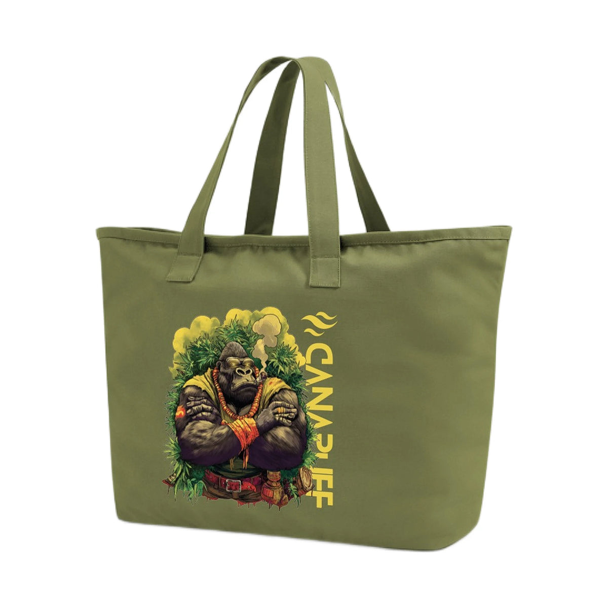 Torba bawełniana Canapuff – Gorilla Power – Zielona