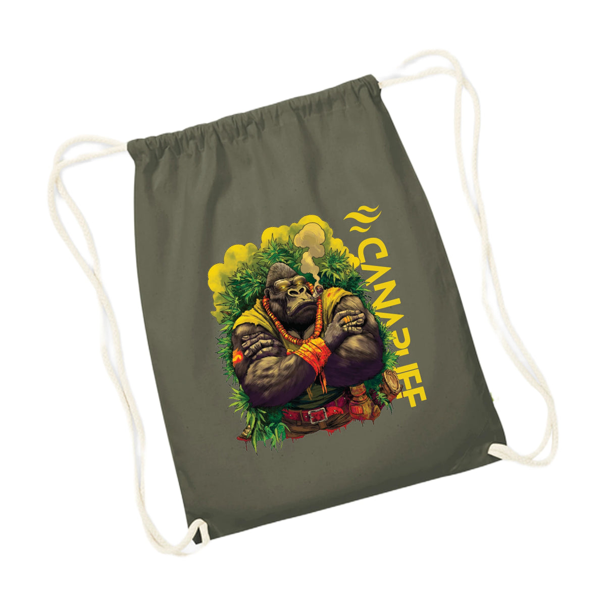 Worek ze sznurkiem – Gorilla Power – oliwkowy