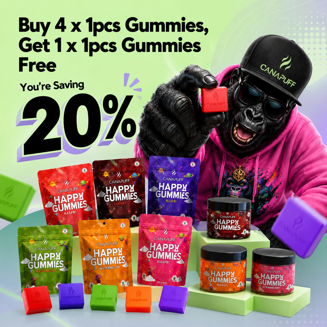 Gummy Set: 4 kaufen, 1 gratis