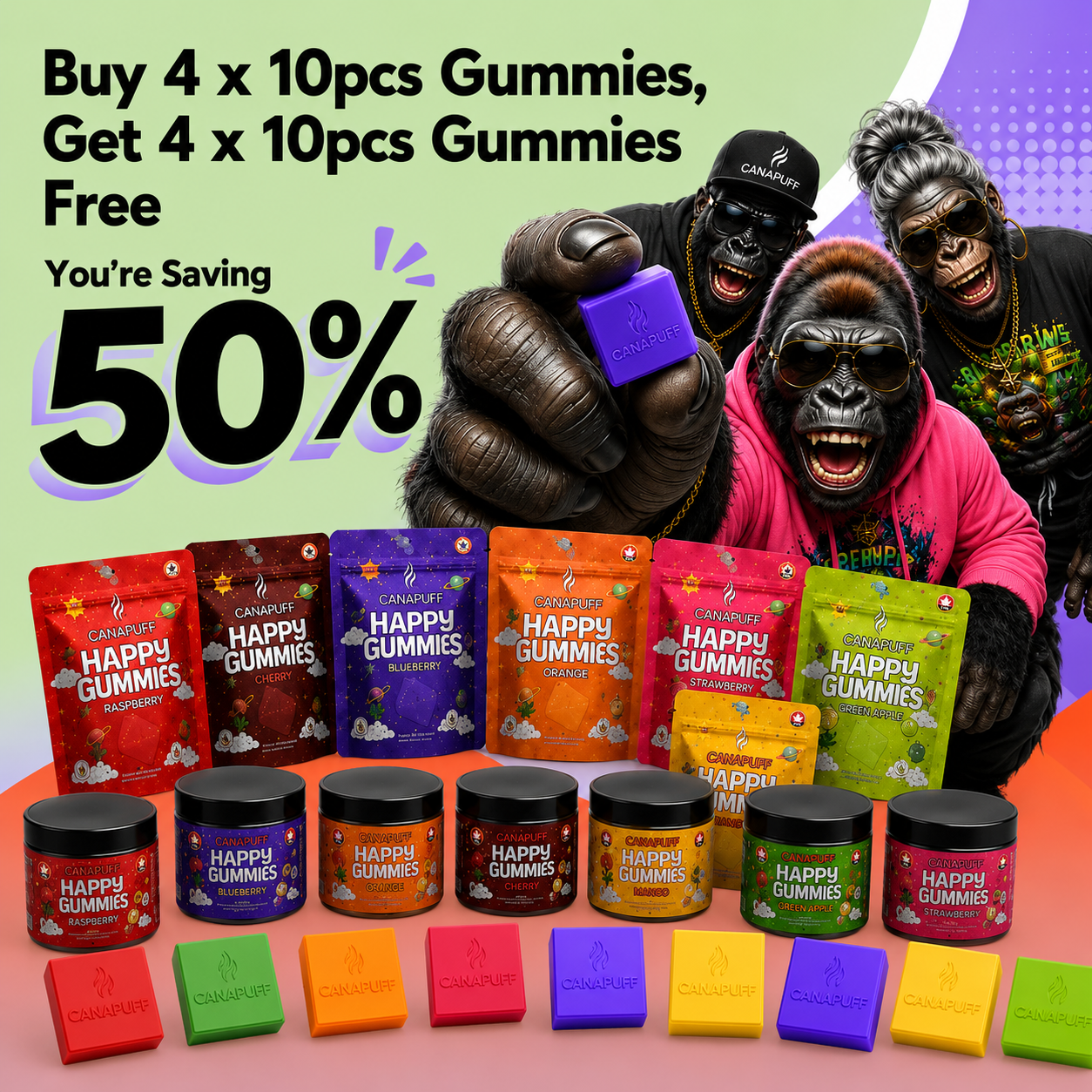 Gummies Set: 4 kaufen, 4 gratis