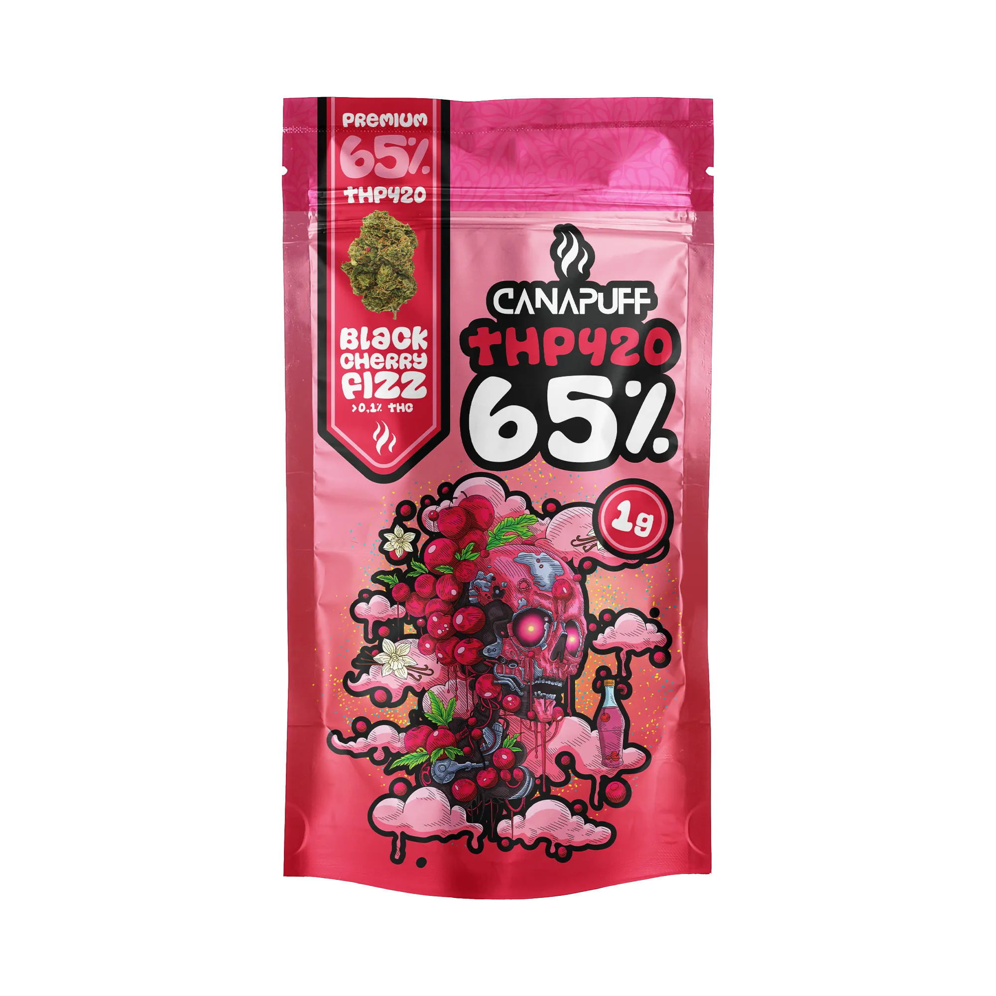 Black Cherry Fizz 65% - THP420 Blüten-Canapuff
