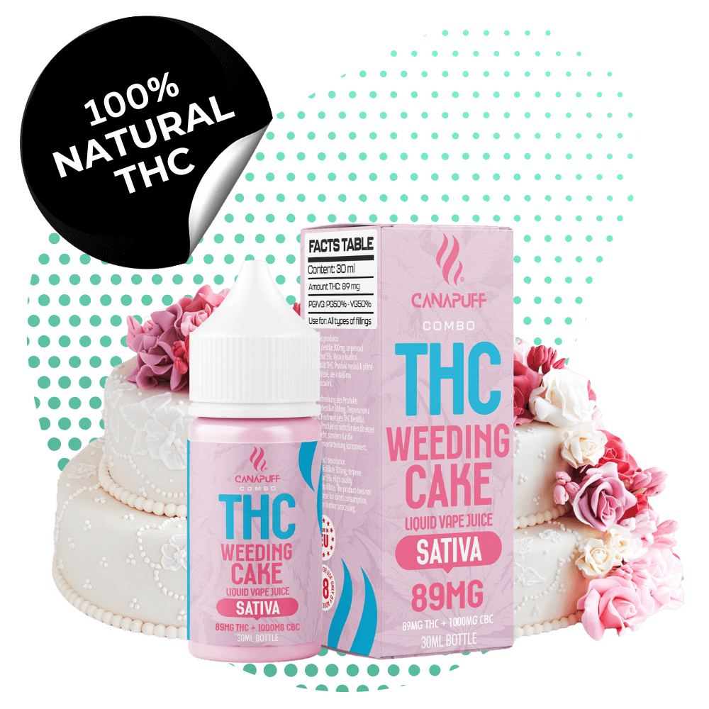 THC Liquid 89mg – Wedding Cake, süßer Geschmack &amp; starke Wirkung