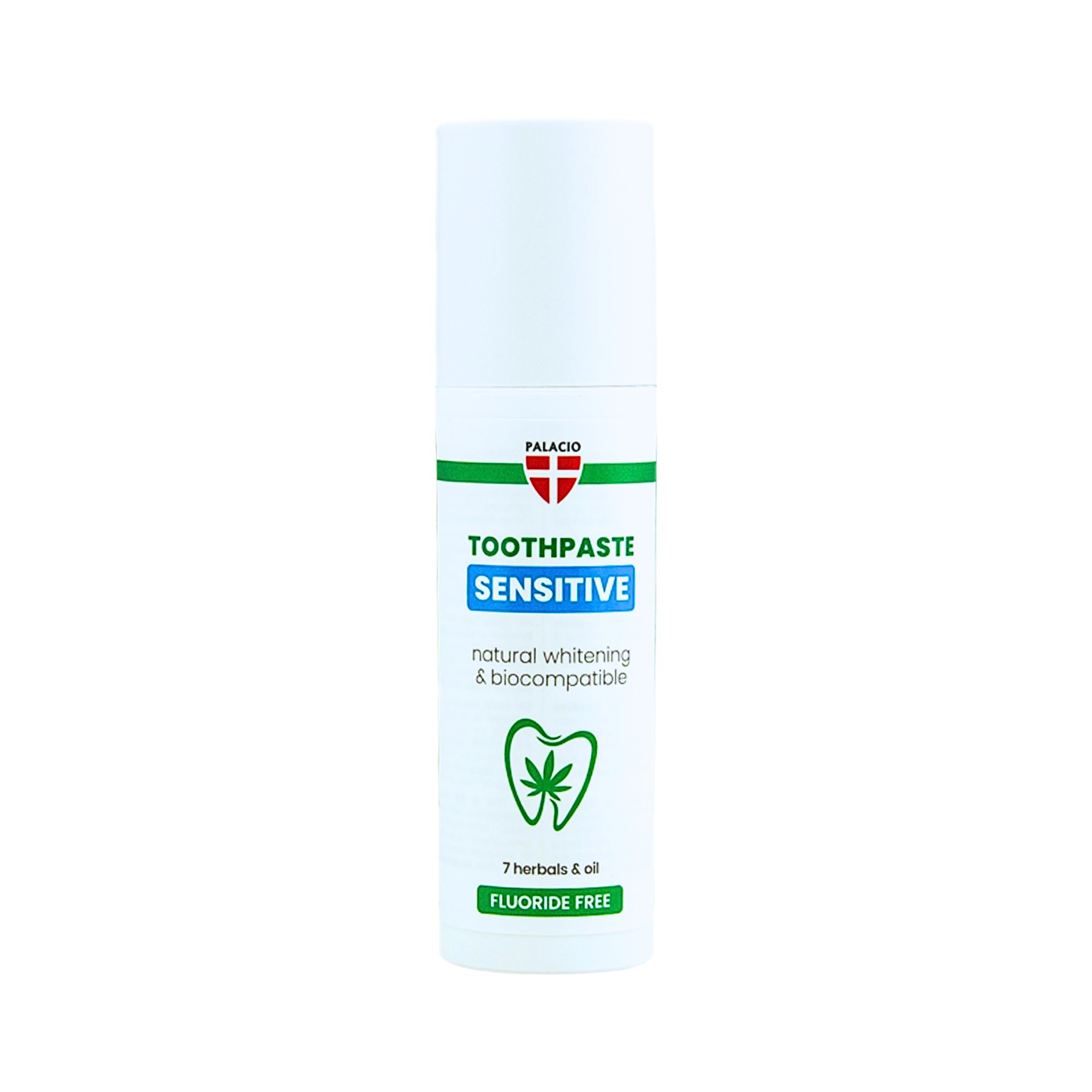 Sensitive toothpaste biocompatible with hemp oil and hydroxyapatite, 75 g - Palacio