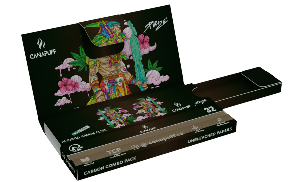 Canapuff Rolling Papers - Carbon Combo Pack - Green Crack