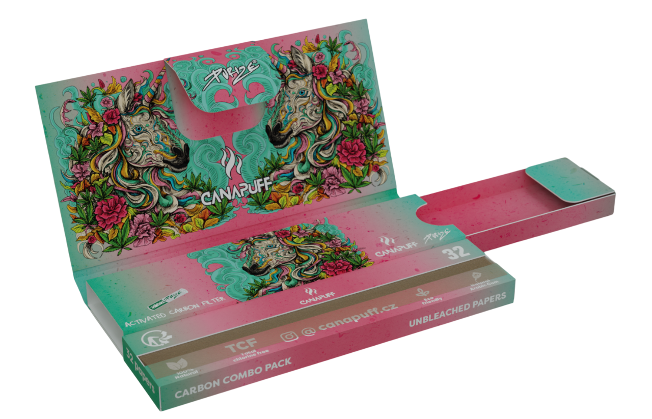 Canapuff Rolling Papers - Carbon Combo Pack - Unicorn Piss