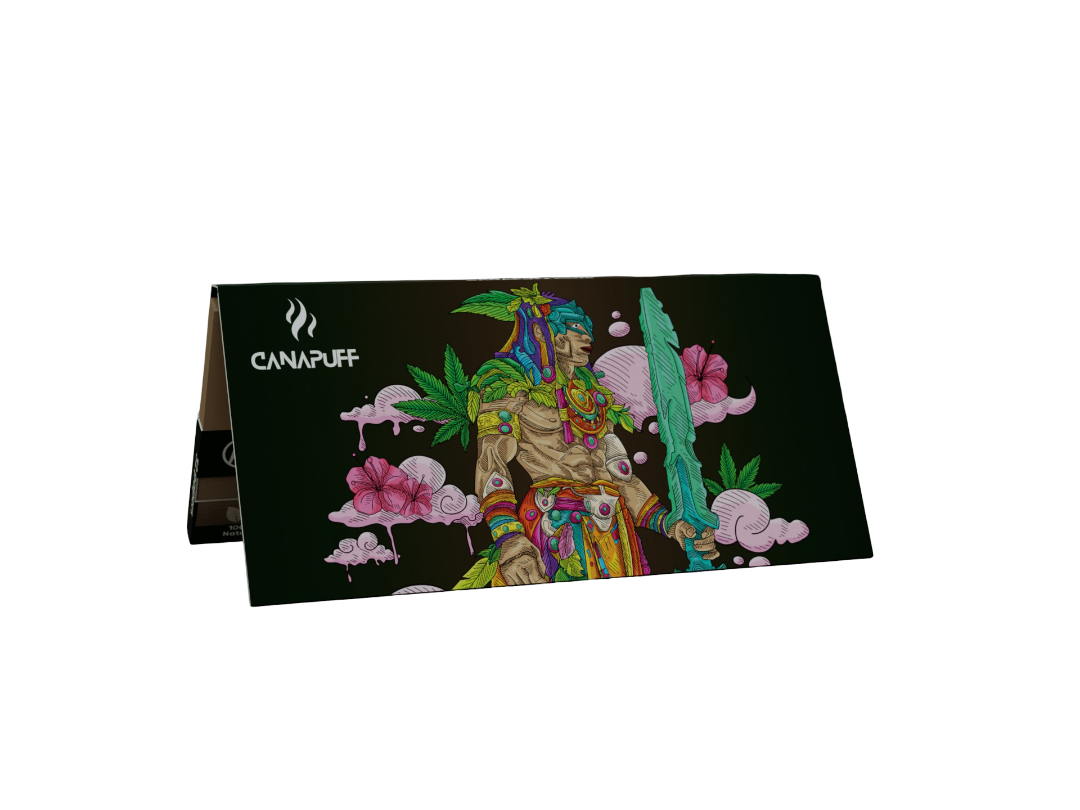 Canapuff Rolling Papers - Maxi Pack KSW mit Tips - Green Crack