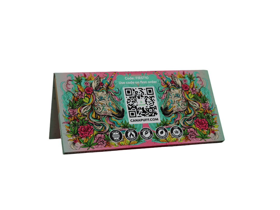 Canapuff Rolling Papers - Maxi Pack KSW with Tips - Unicorn Piss