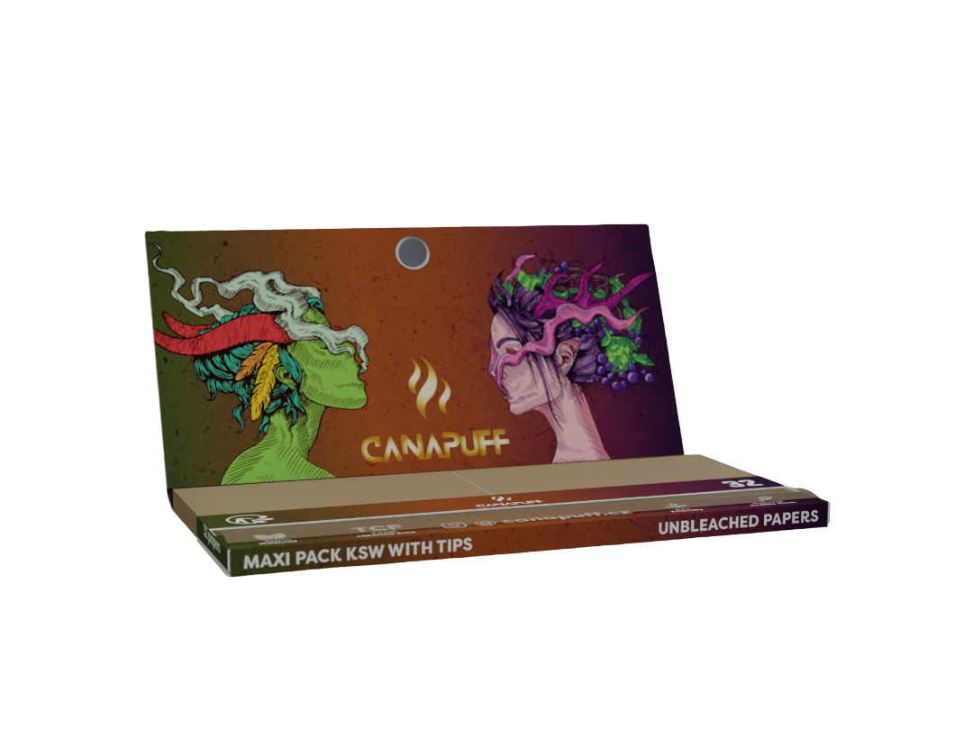 Canapuff Rolling Papers - Maxi Pack KSW mit Tips - Amnesia