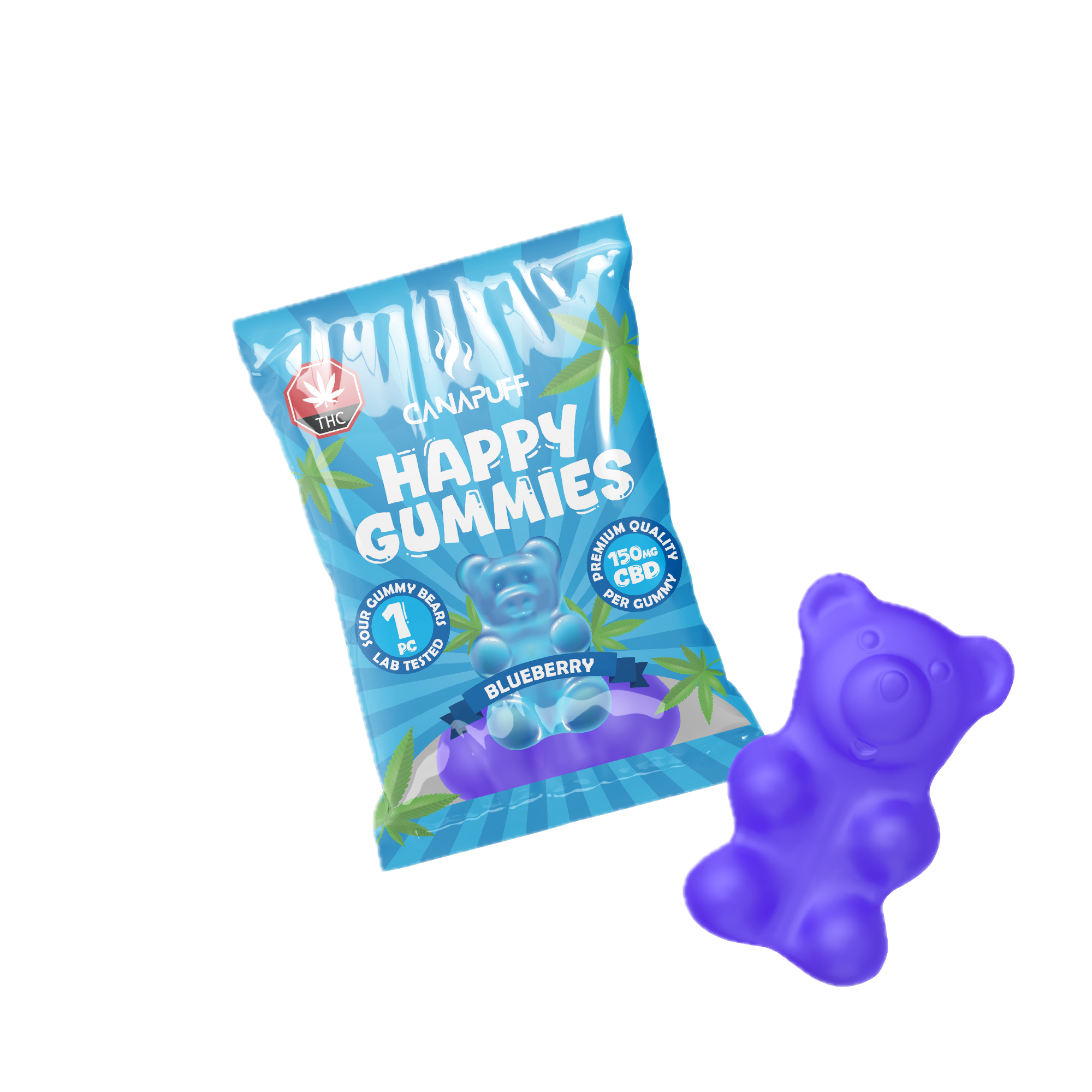 CBD Gummibärchen Blaubeere
