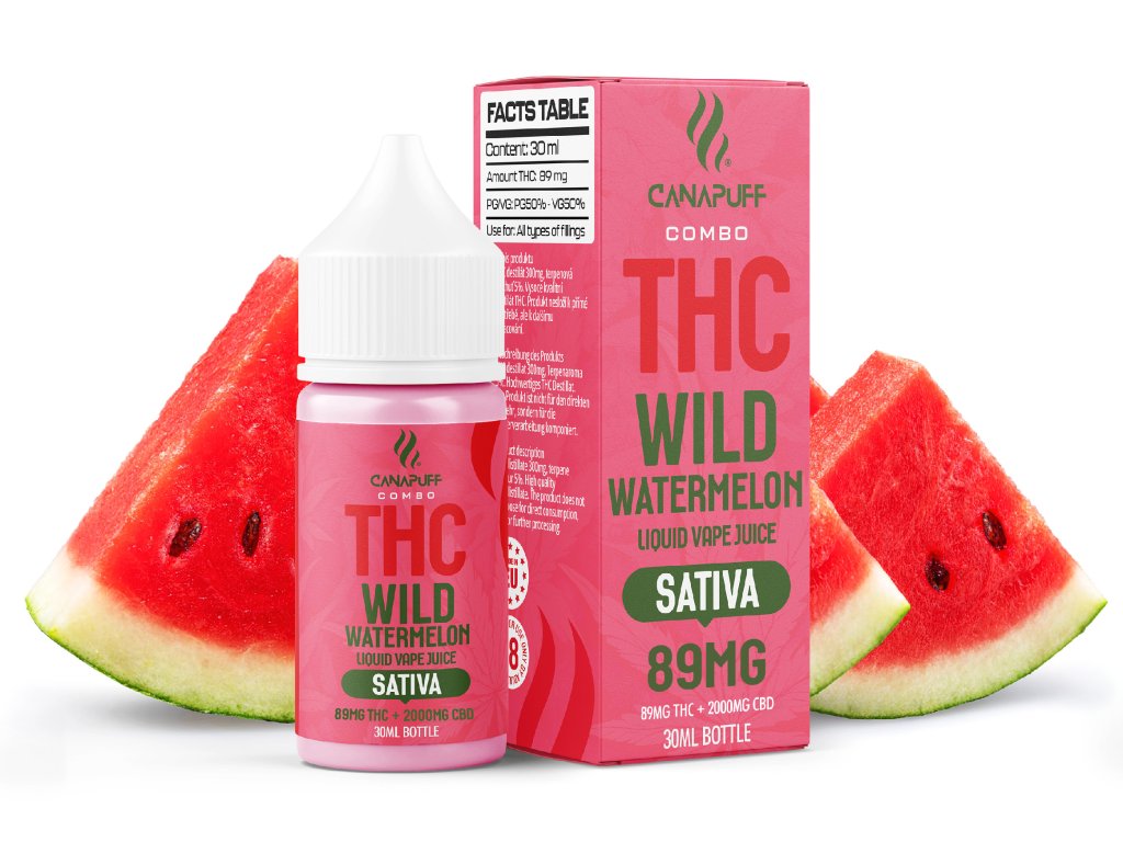 THC Liquid 89mg  Wild Watermelon, saftiger Geschmack &