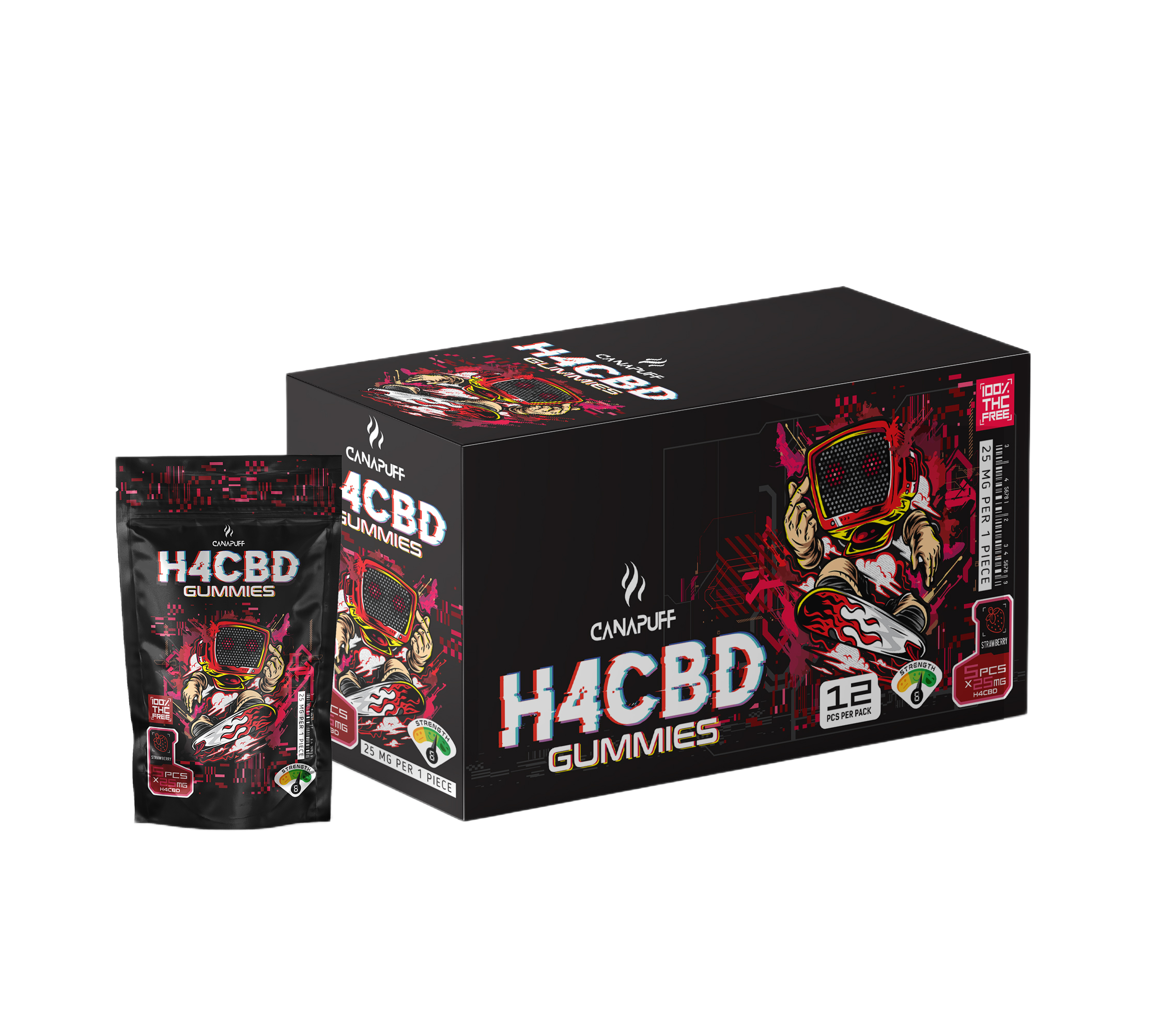 H4CBD Gummibärchen Strawberry