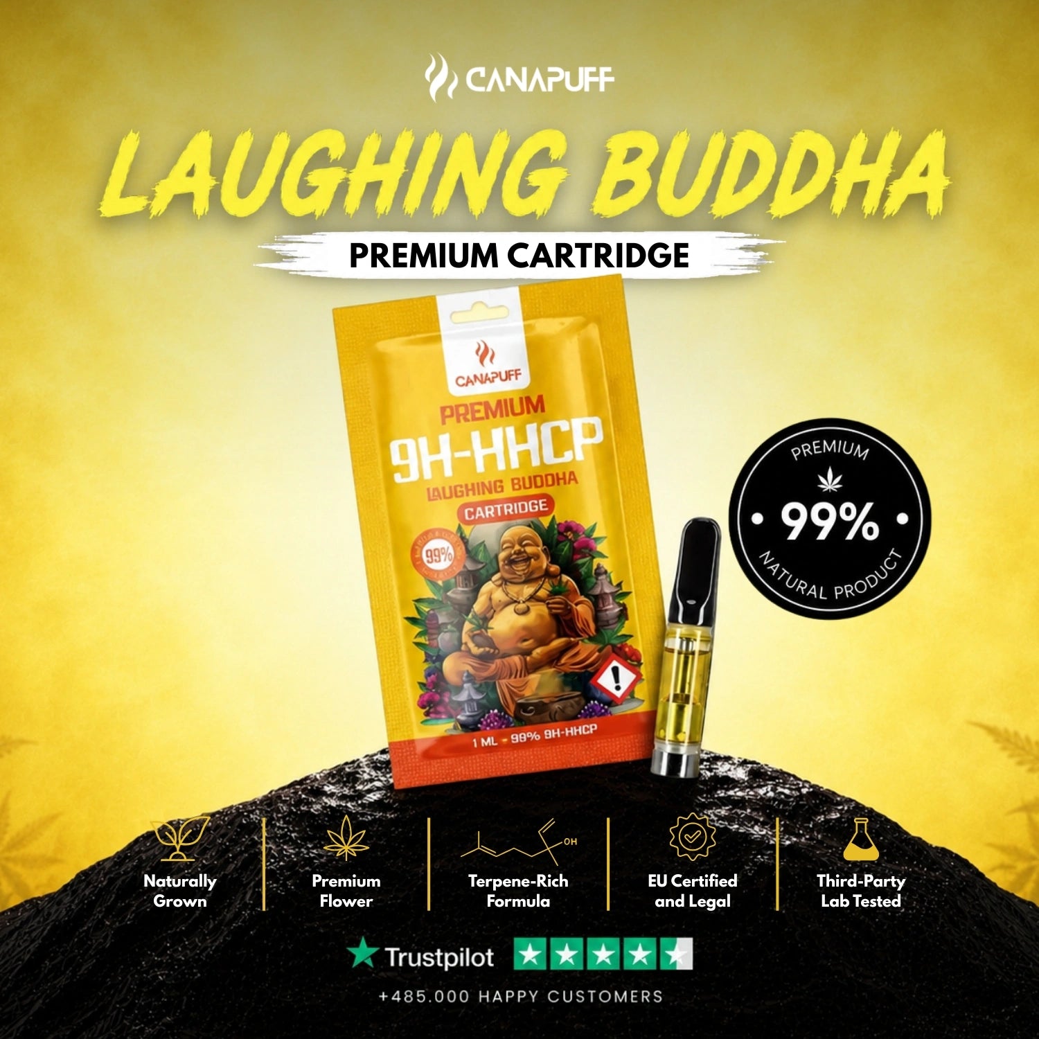 9H-HHCP Kartusche Laughing Buddha 99%