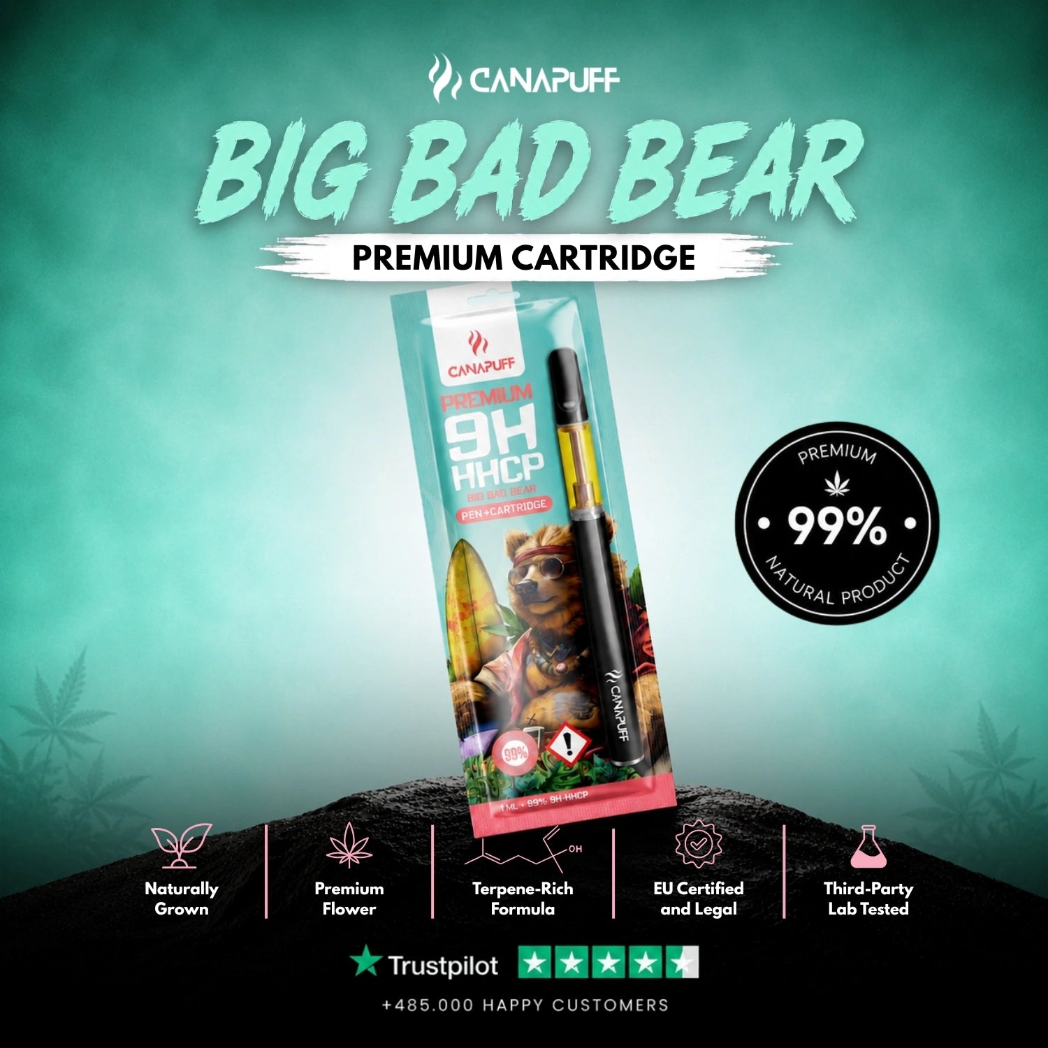 9H-HHCP Pen+Kartusche Big Bad Bear 99%