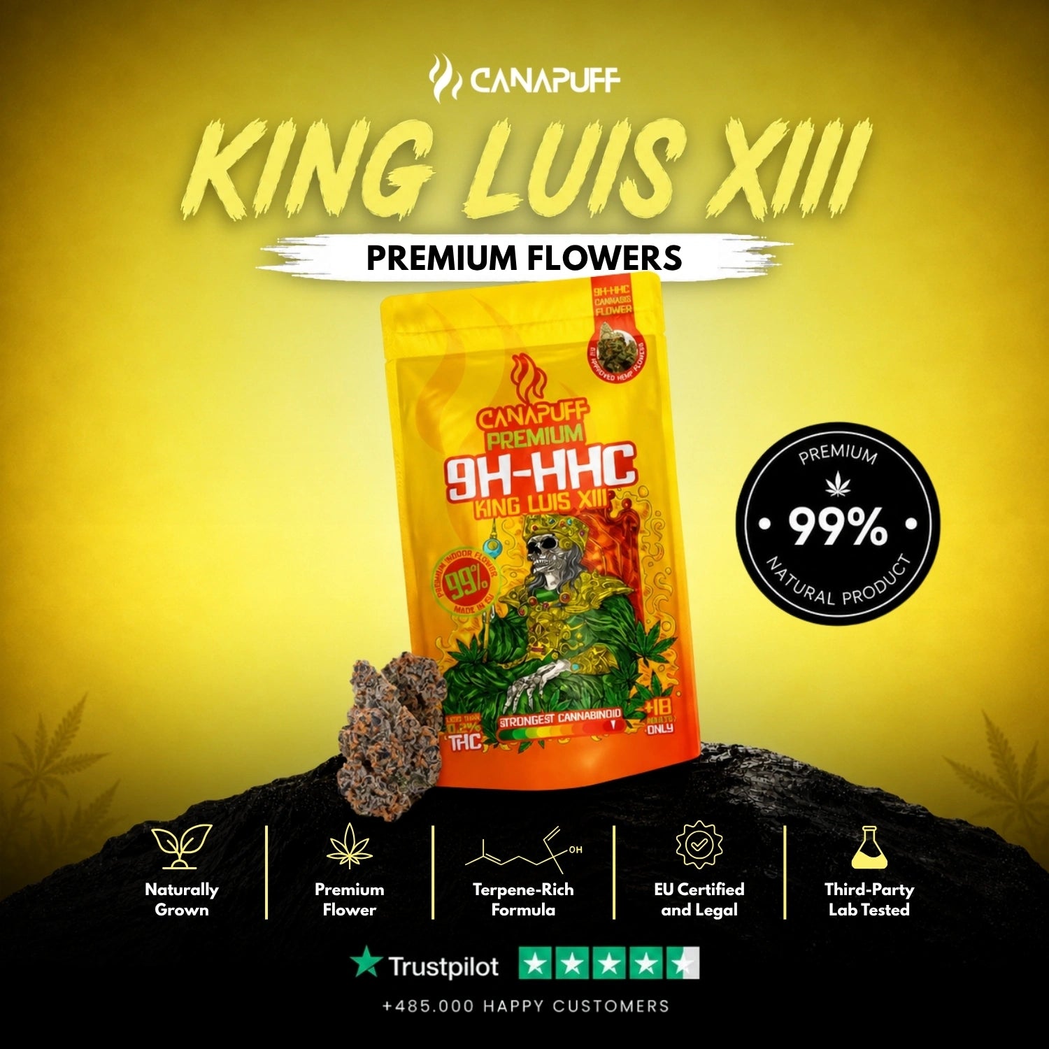 9H-HHC Blüten King Luis XIII 99%
