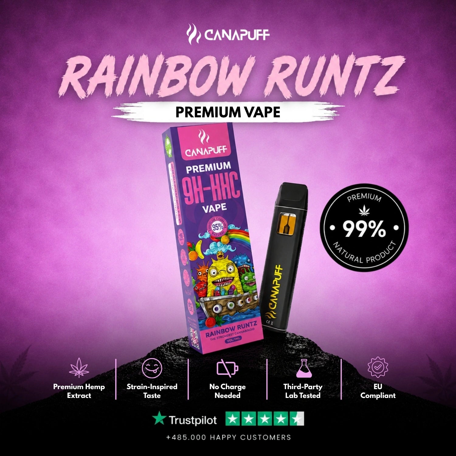 9H-HHC Vape Rainbow Runtz 95 % 1 ml