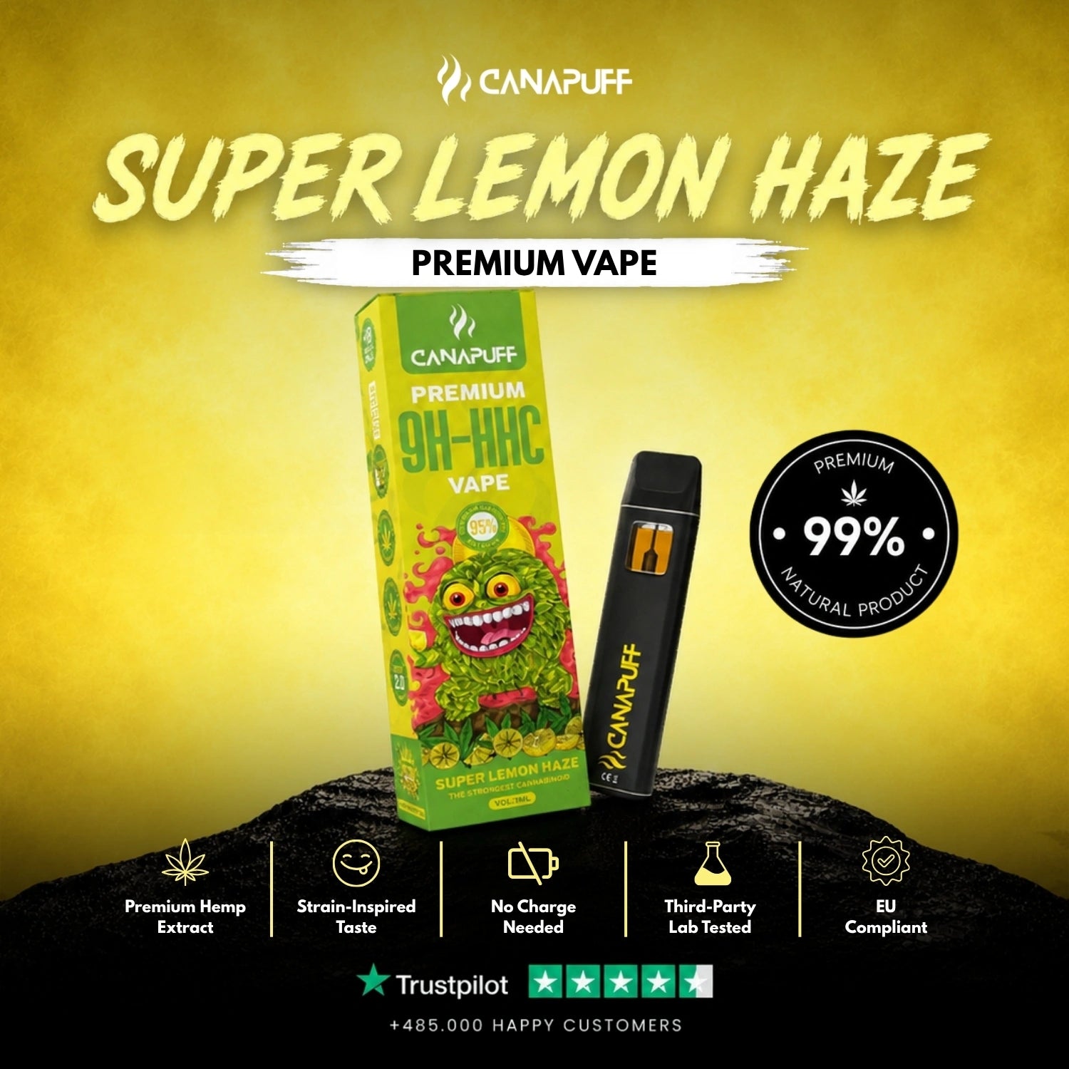 9H-HHC Vape Super Lemon Haze 95% 1ml