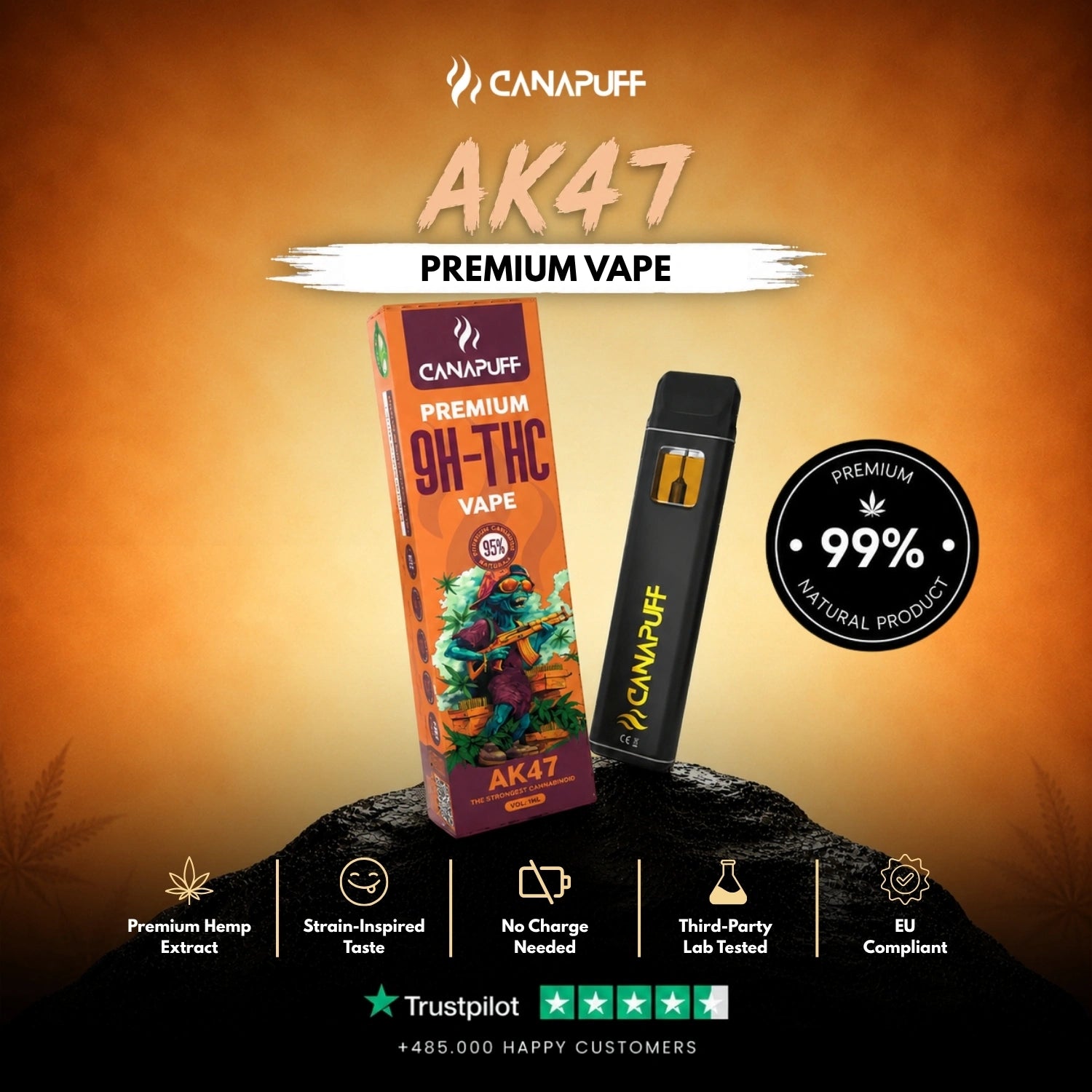 9H-THC Vape AK47 95 % 1 ml