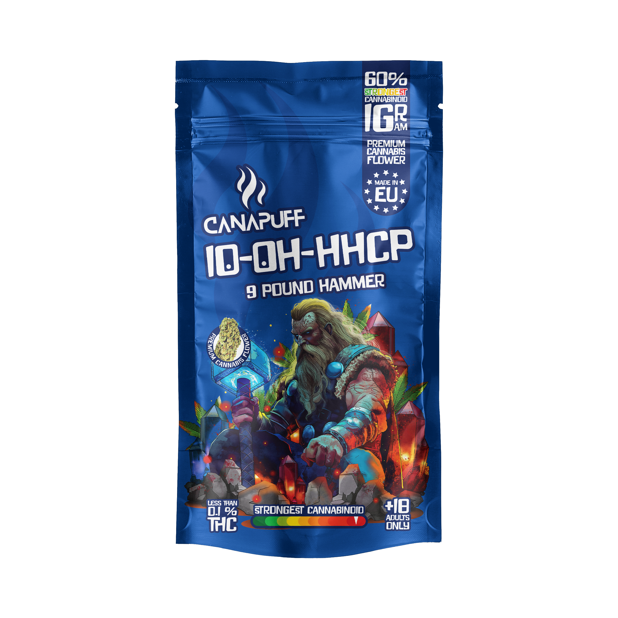 9 Pound Hammer 60% - 10-OH-HHCP Blüten