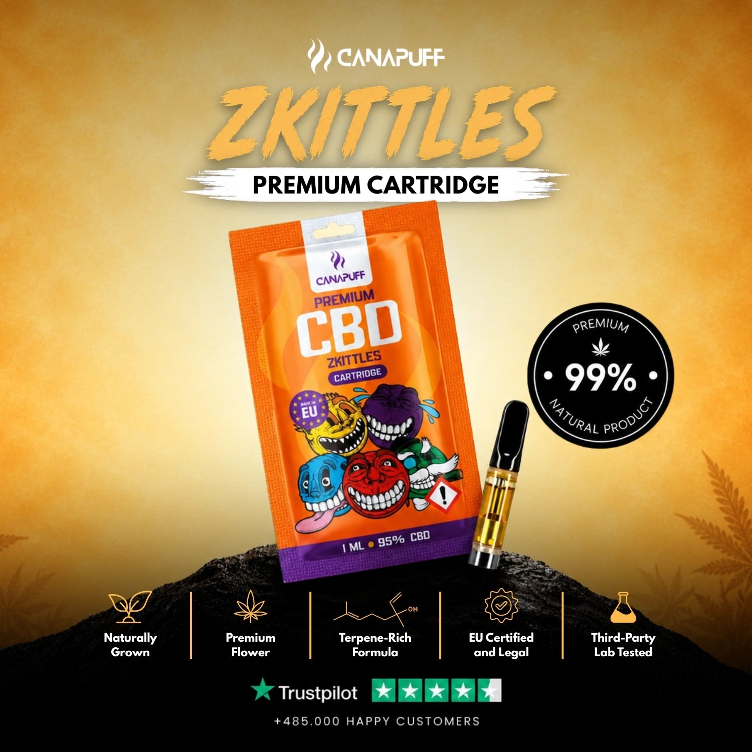CBD Kartusche Zkittles 95%