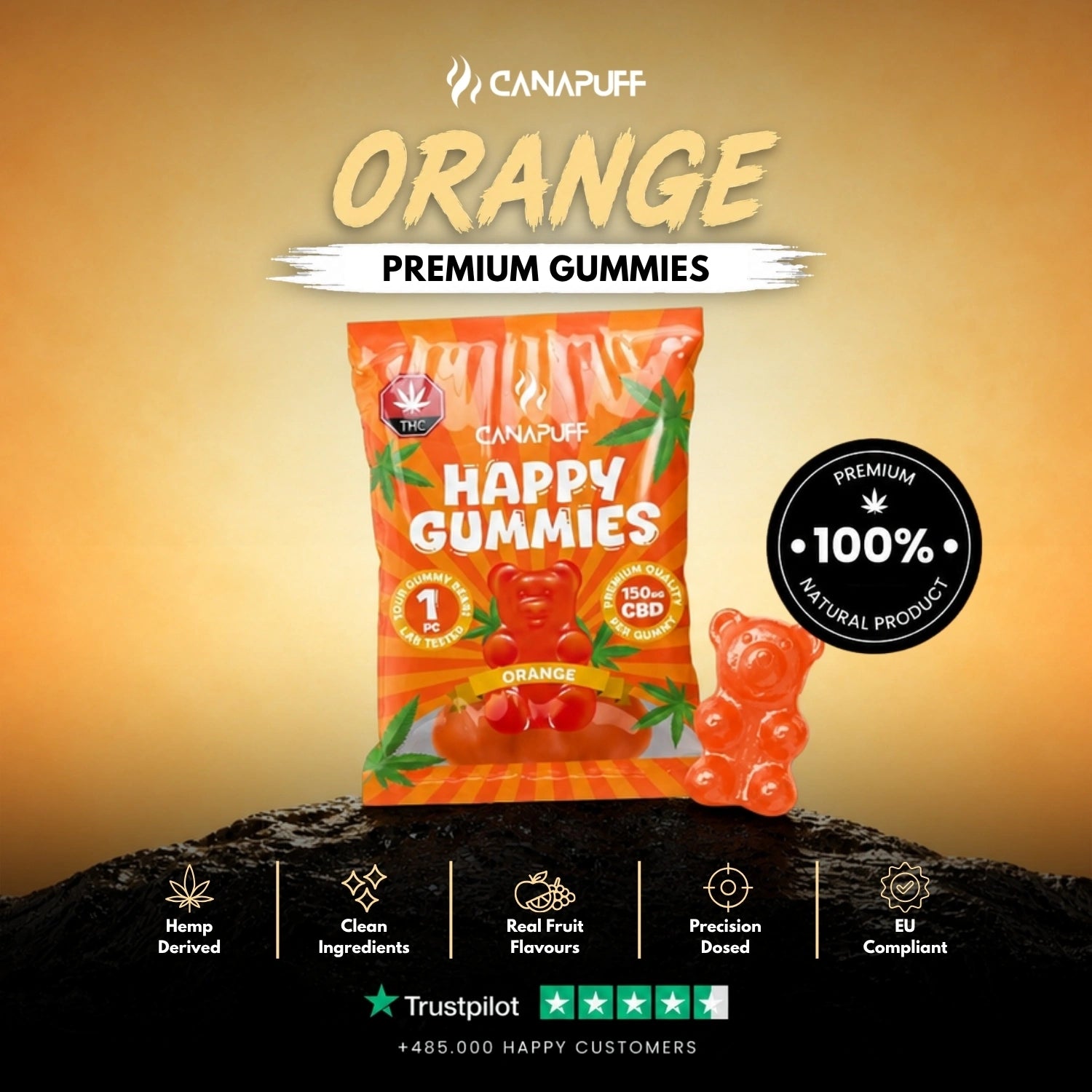 CBD Gummibärchen Orange