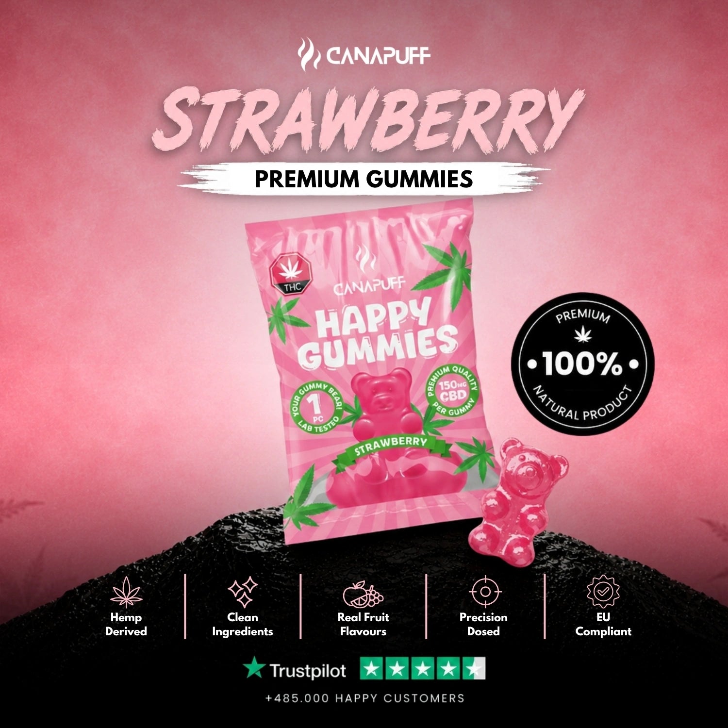 CBD Gummibärchen Strawberry