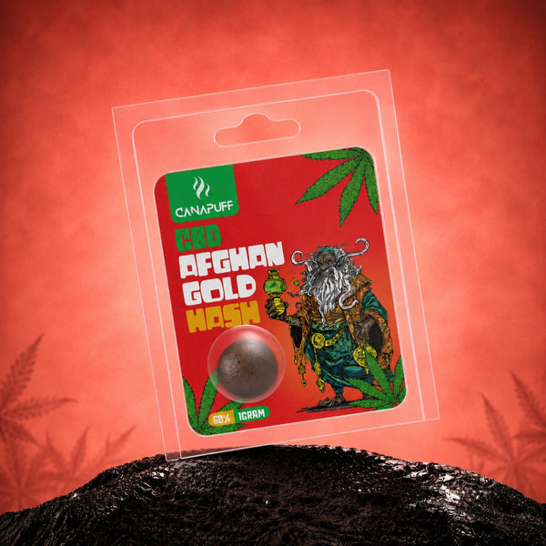 Hașiș Canapuff CBD Afghan Gold, 1 gram, 60% CBD în blister