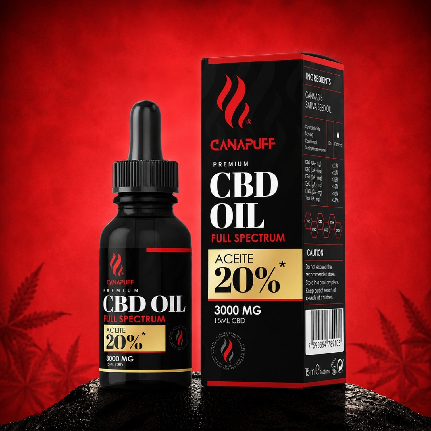 CBD Vollspektrum-Öl 20 % 15 ml