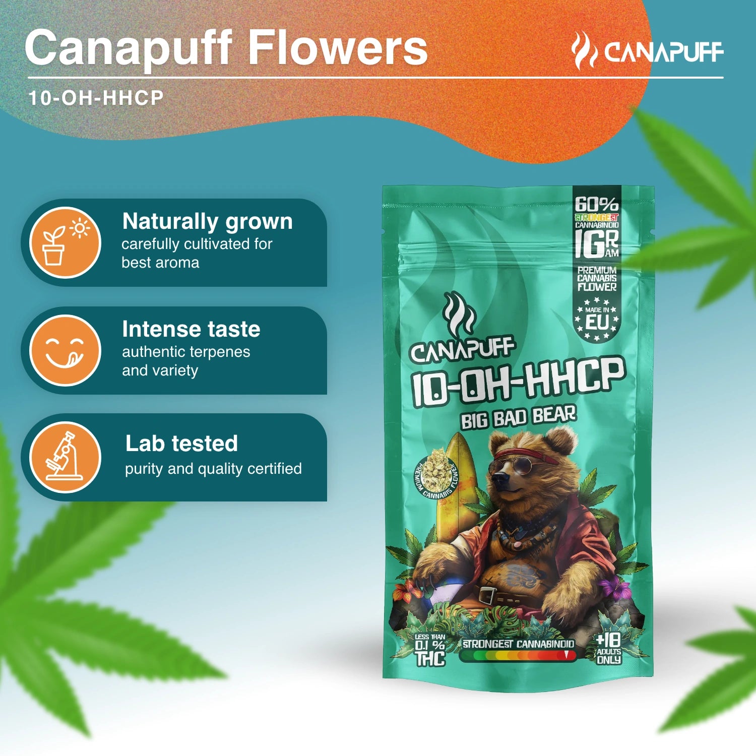 Big Bad Bear 60% - 10-OH-HHCP Blüten - Canapuff