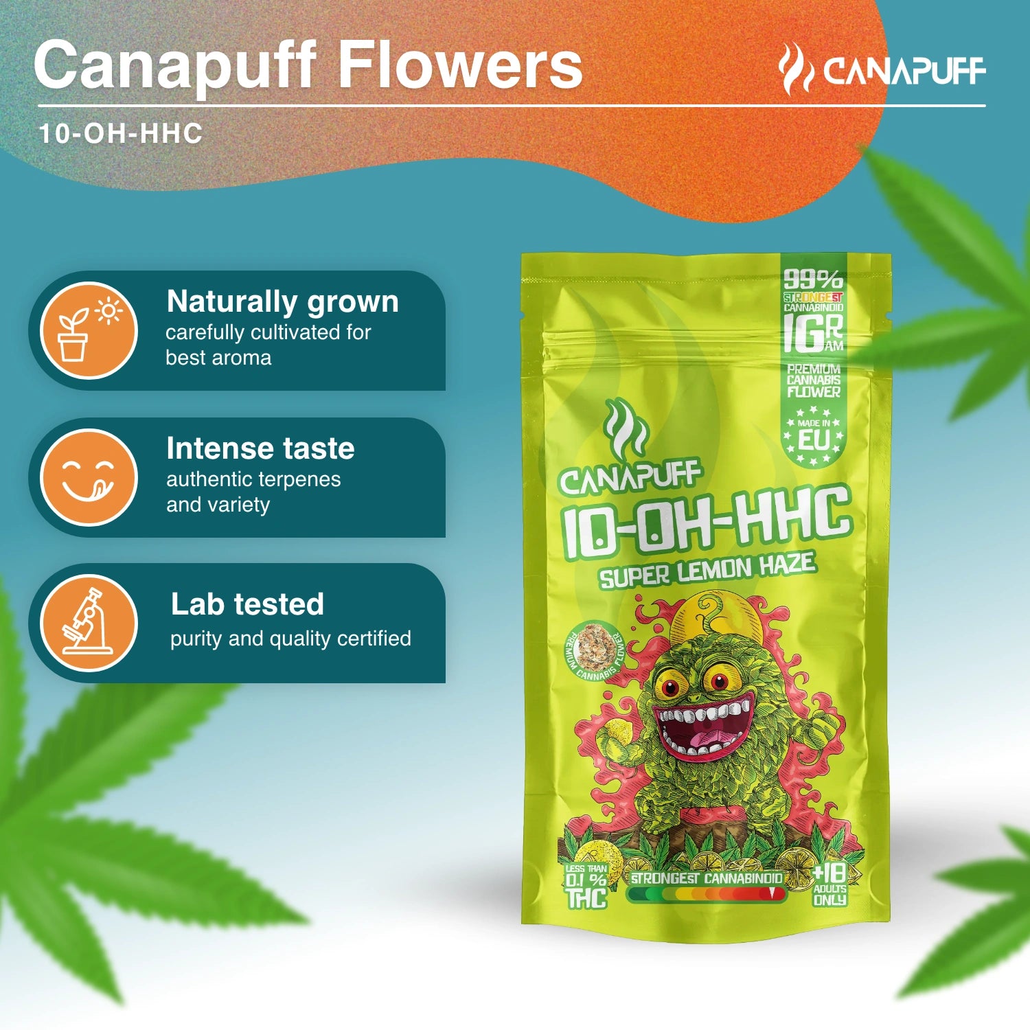 Canapuff - Super Lemon Haze 99% - 10-OH-HHC Blüten