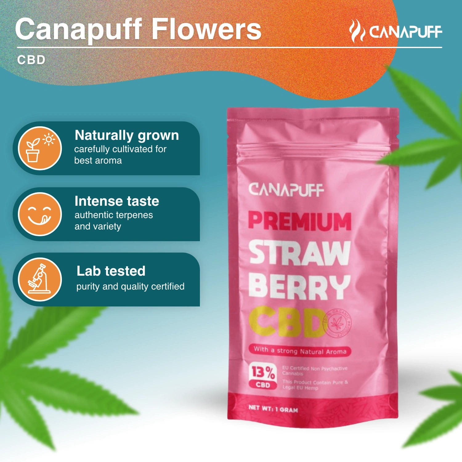 Strawberry 13% - CBD Blüten - Canapuff
