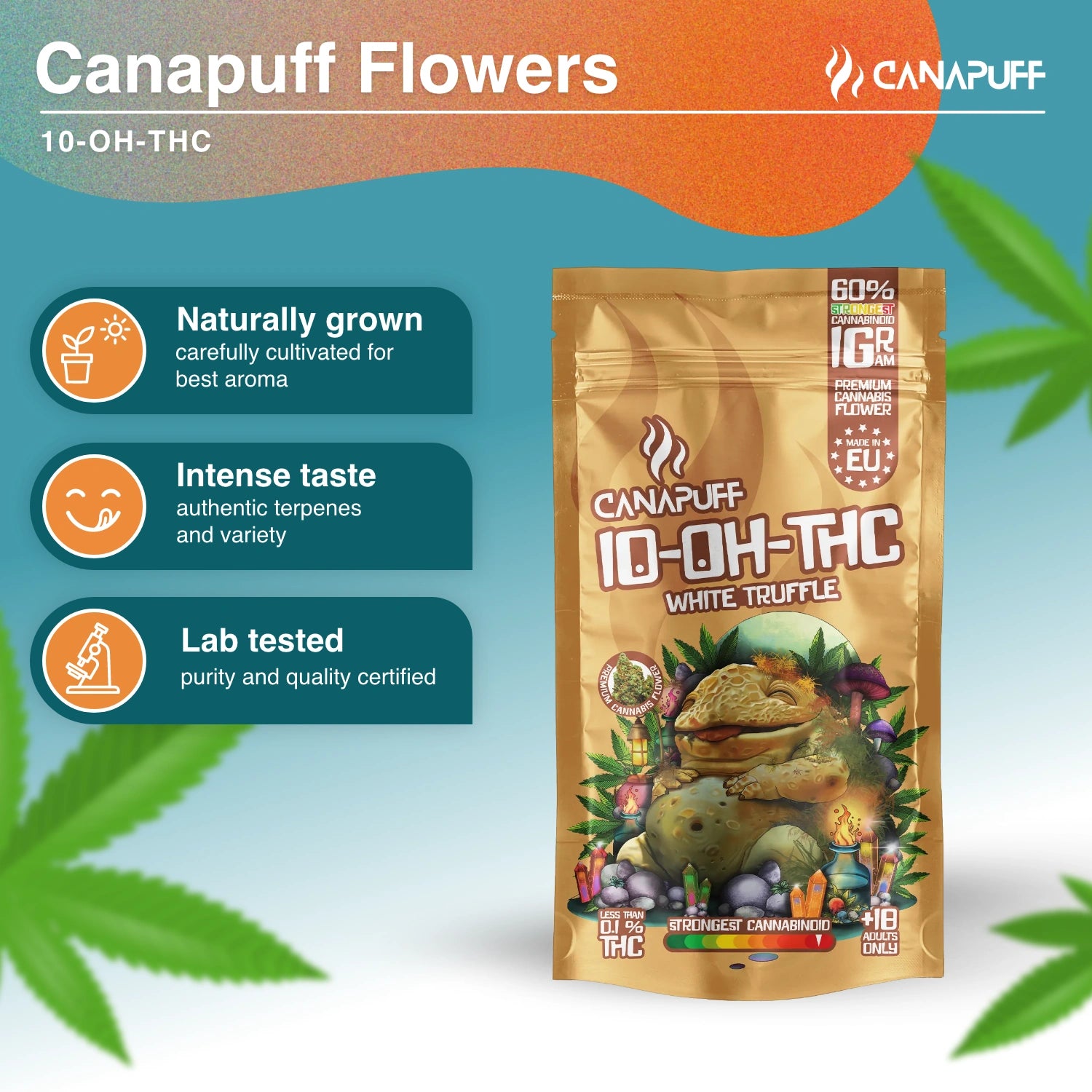 White Truffle 60% - 10-OH-THC Flowers - Canapuff
