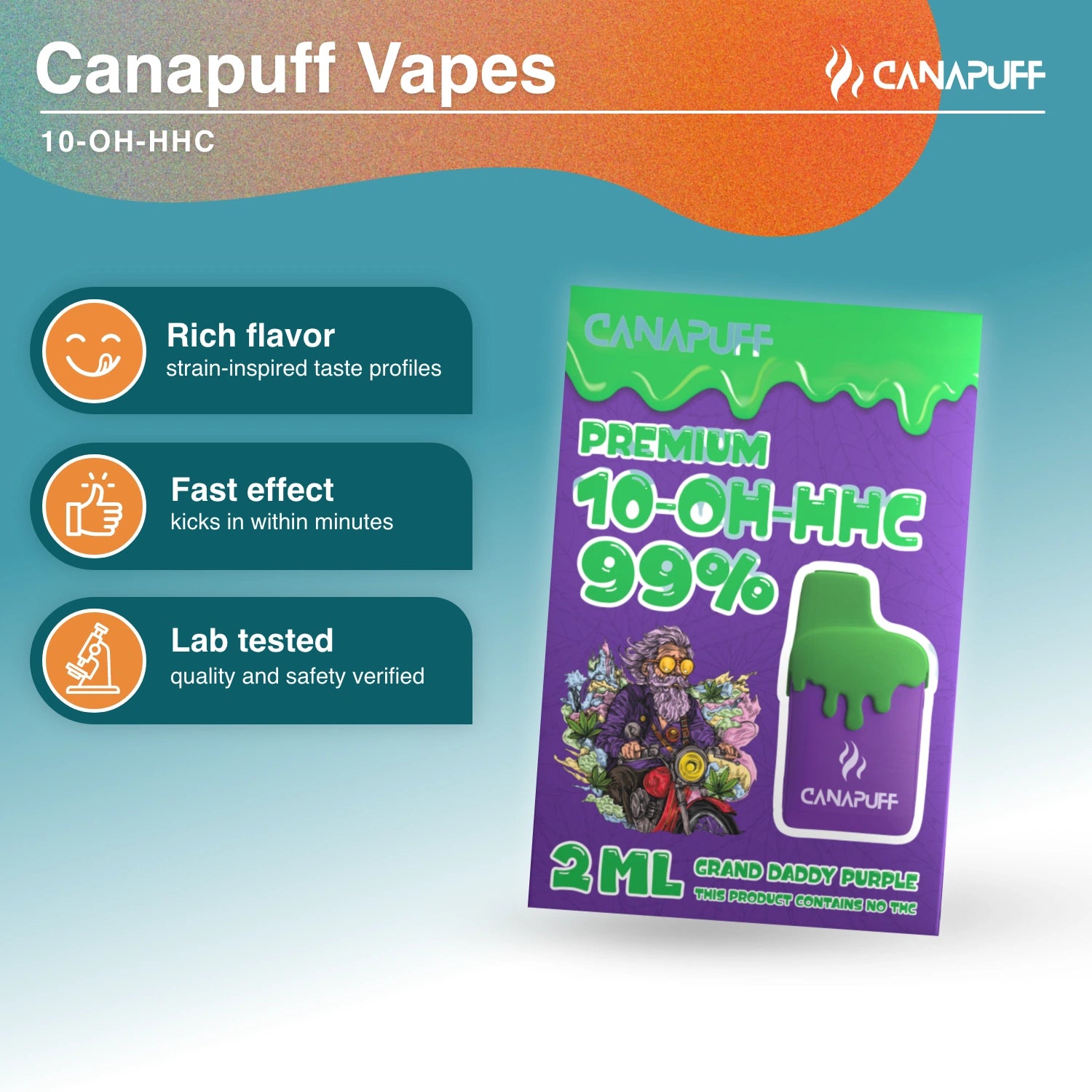 Grand Daddy Purple 99% 10-OH-HHC - Vape - 2ml - Canapuff