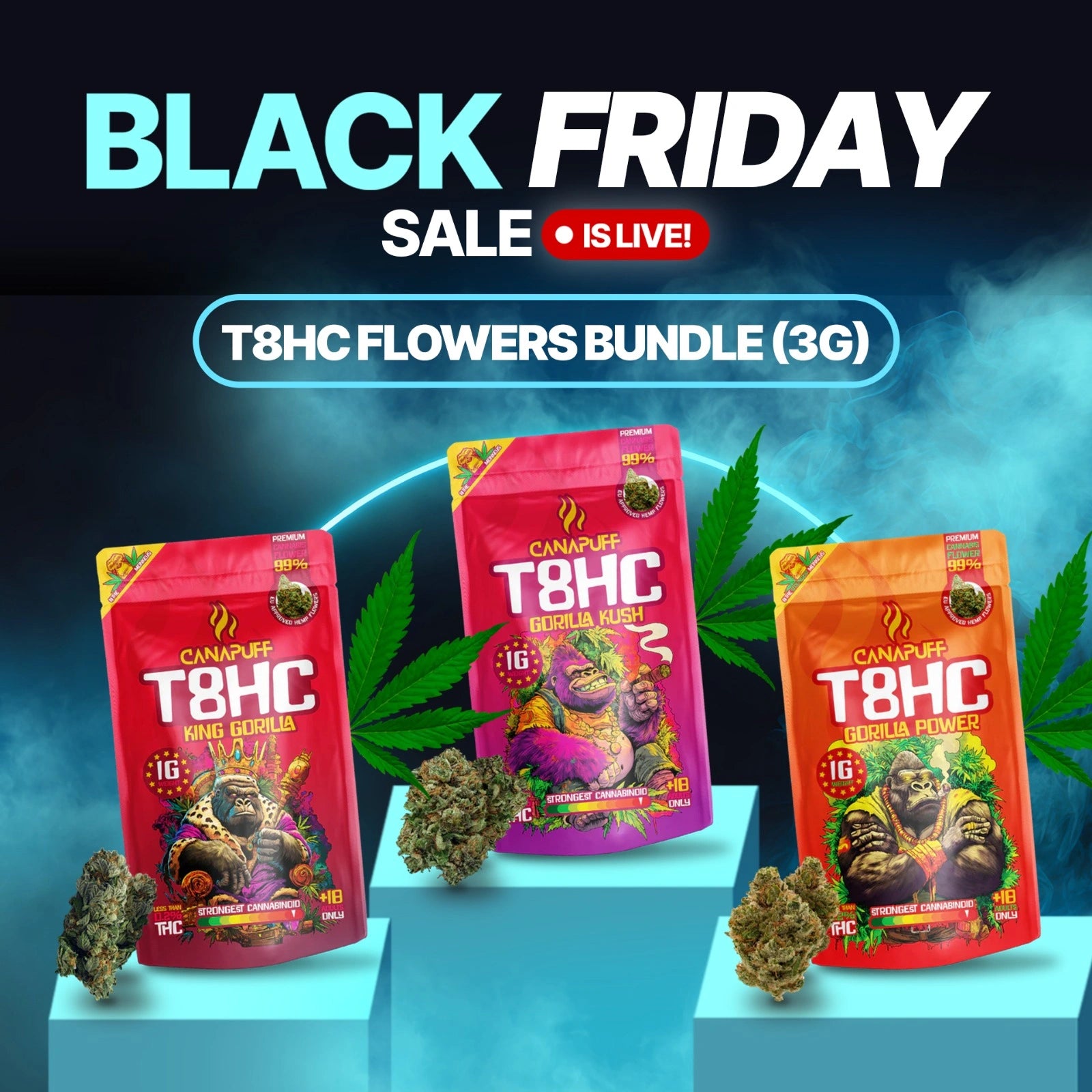 T8HC Blüten Bundle (3g)