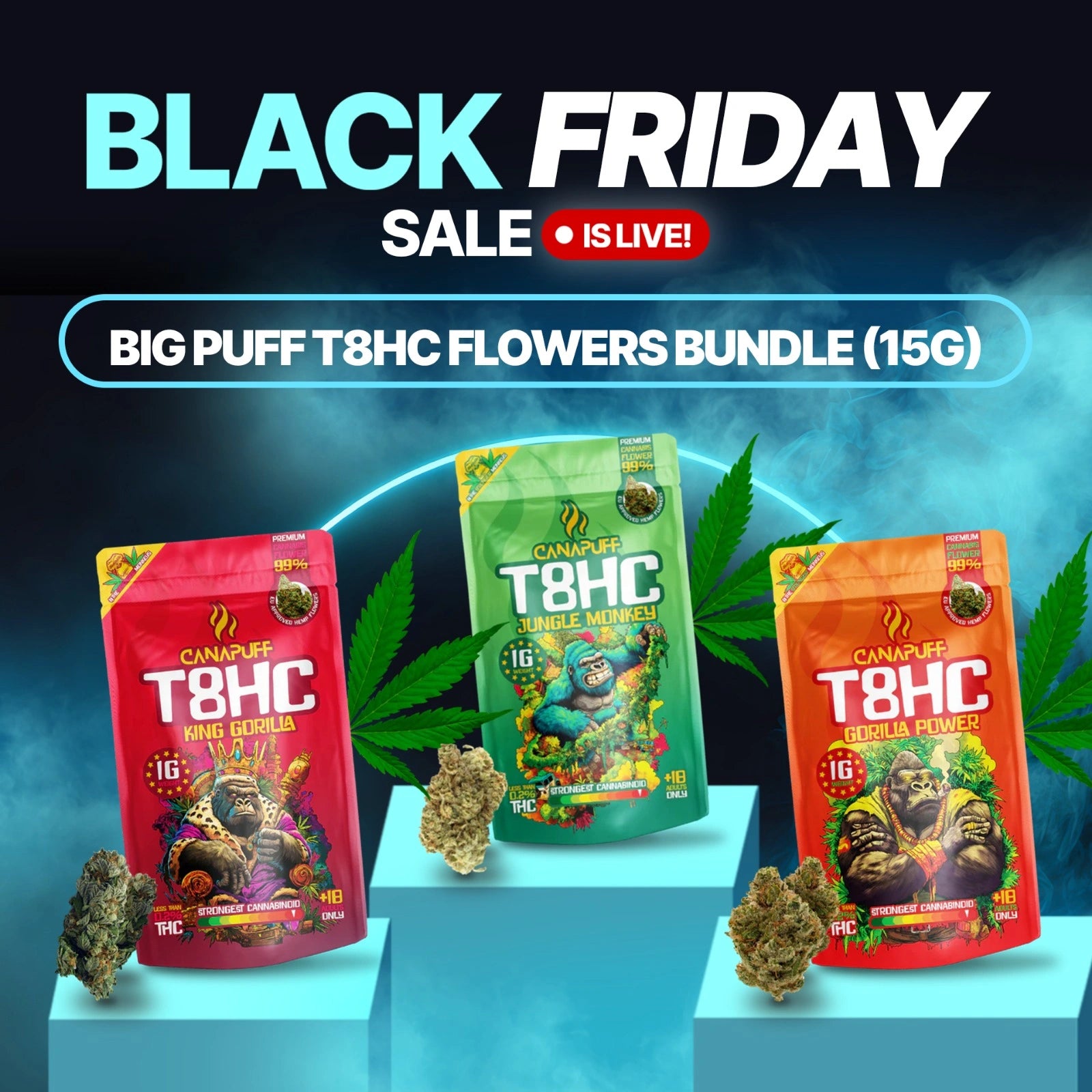 Großer puff T8HC Blüten Bundle (15g)