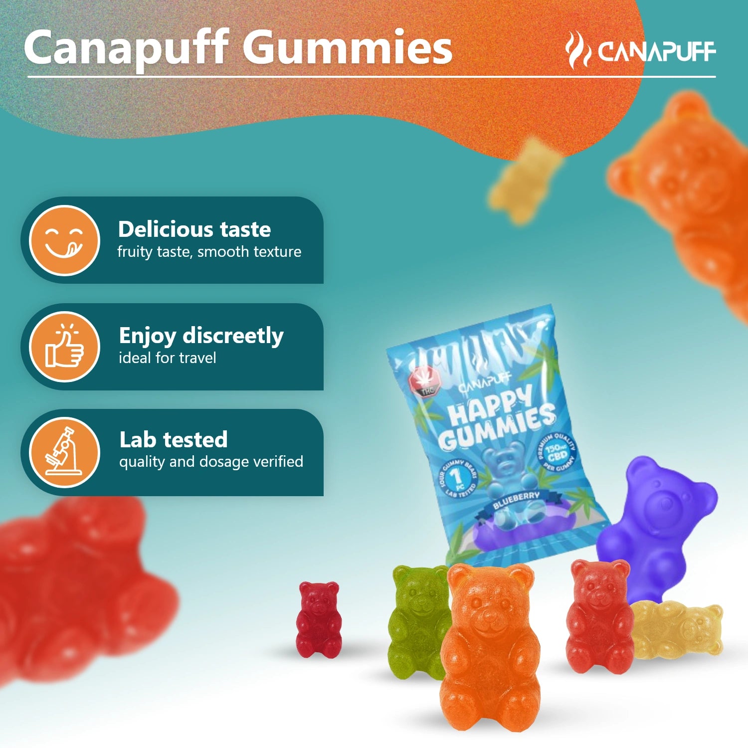 Canapuff - CBD Gummibärchen - Blaubeere