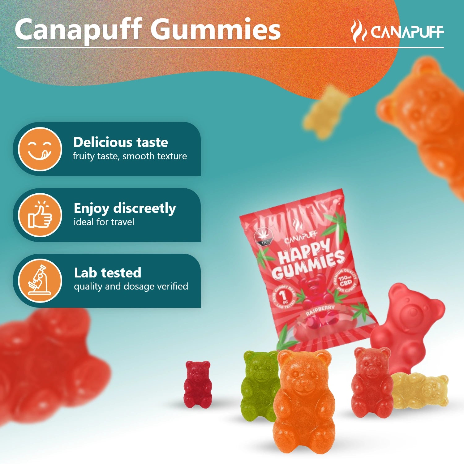 Canapuff - CBD Gummibärchen - Himbeere