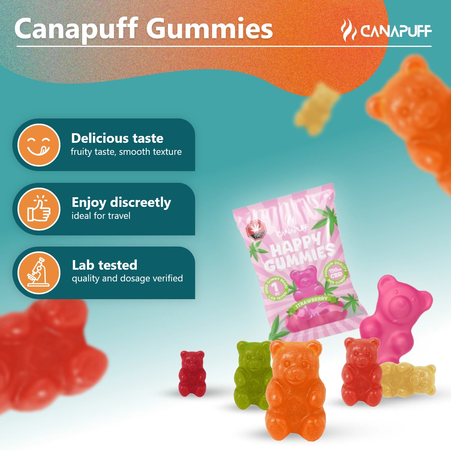 Canapuff - CBD Gummibärchen - Erdbeere