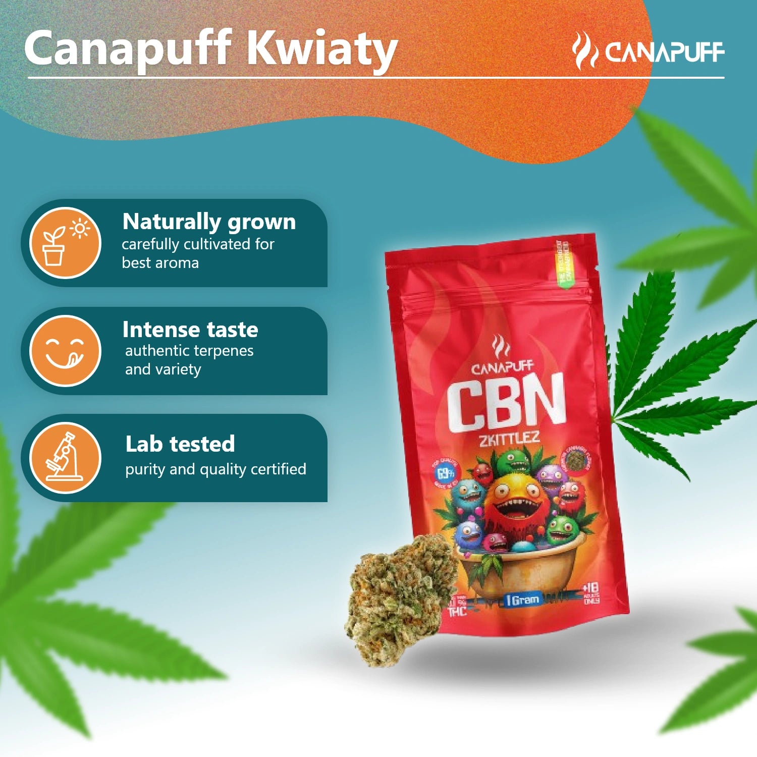 Canapuff - Zkittlez 69% - CBN Blüten