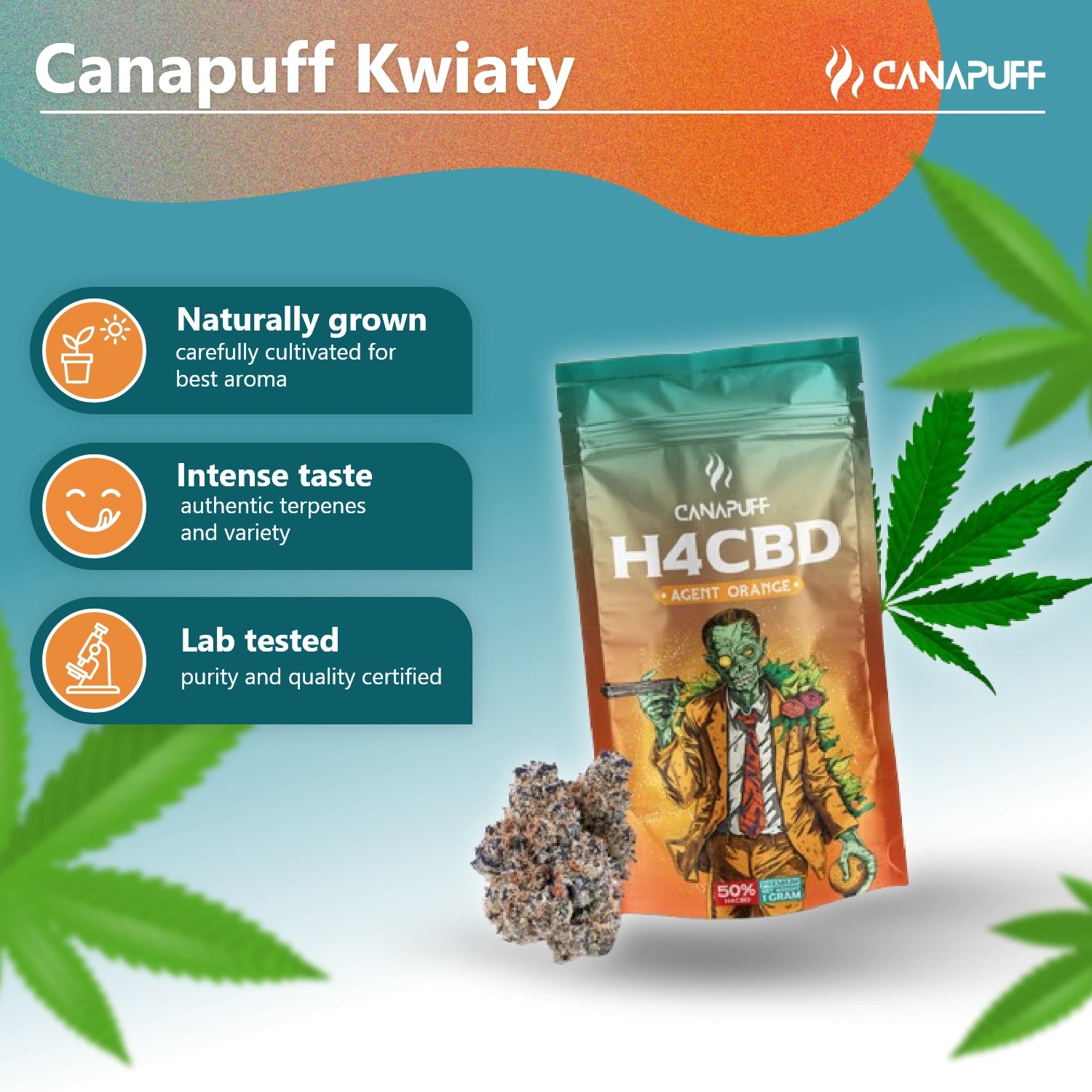 CanaPuff - Agent Orange - H4CBD Blüten