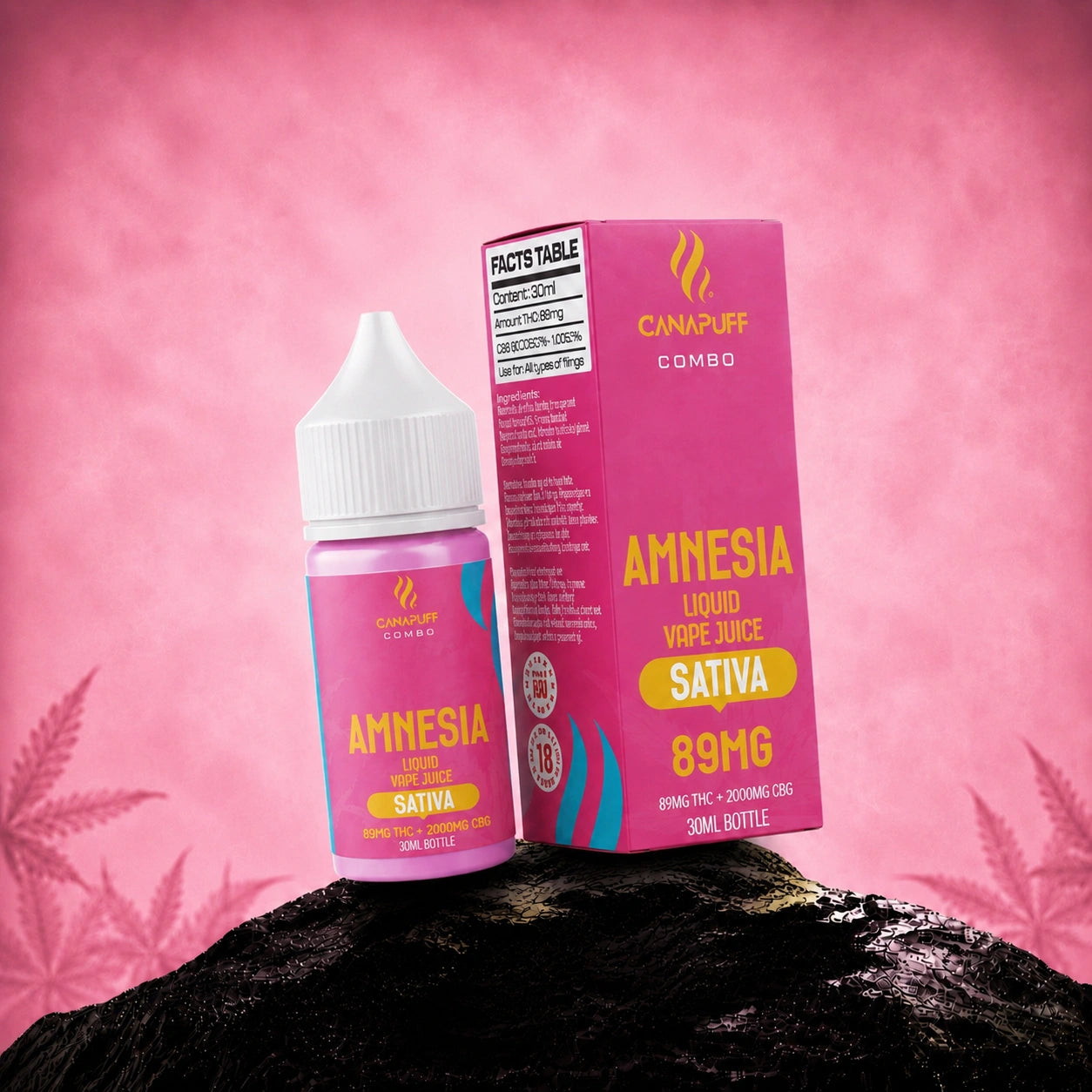 THC Liquid 89mg 2000mg CBG Amnesia 30ml