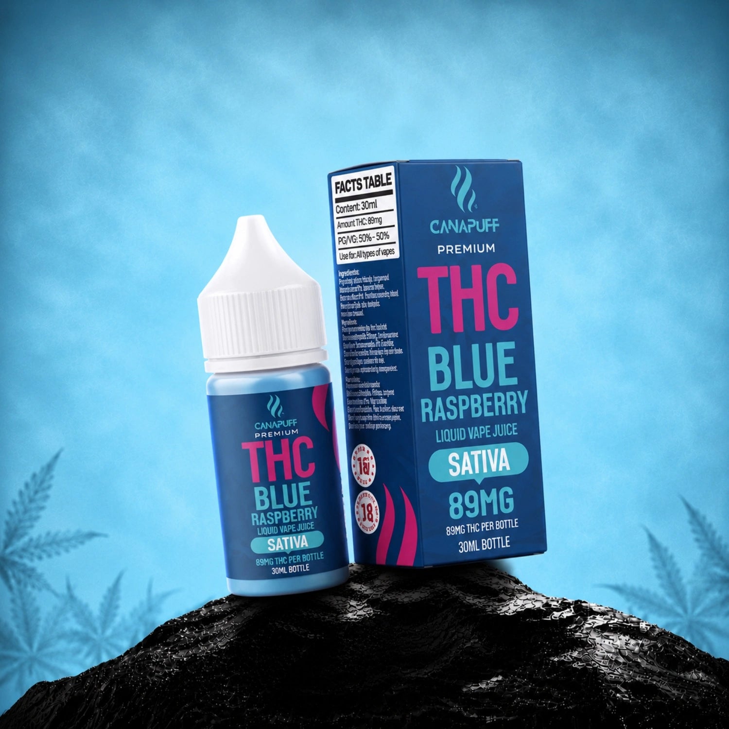 THC Liquid Blaue Himbeere 89 mg 30 ml