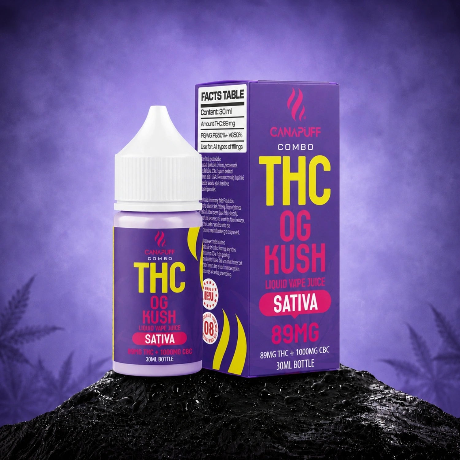 THC Liquid 89mg 1000mg CBC OG Kush 30ml