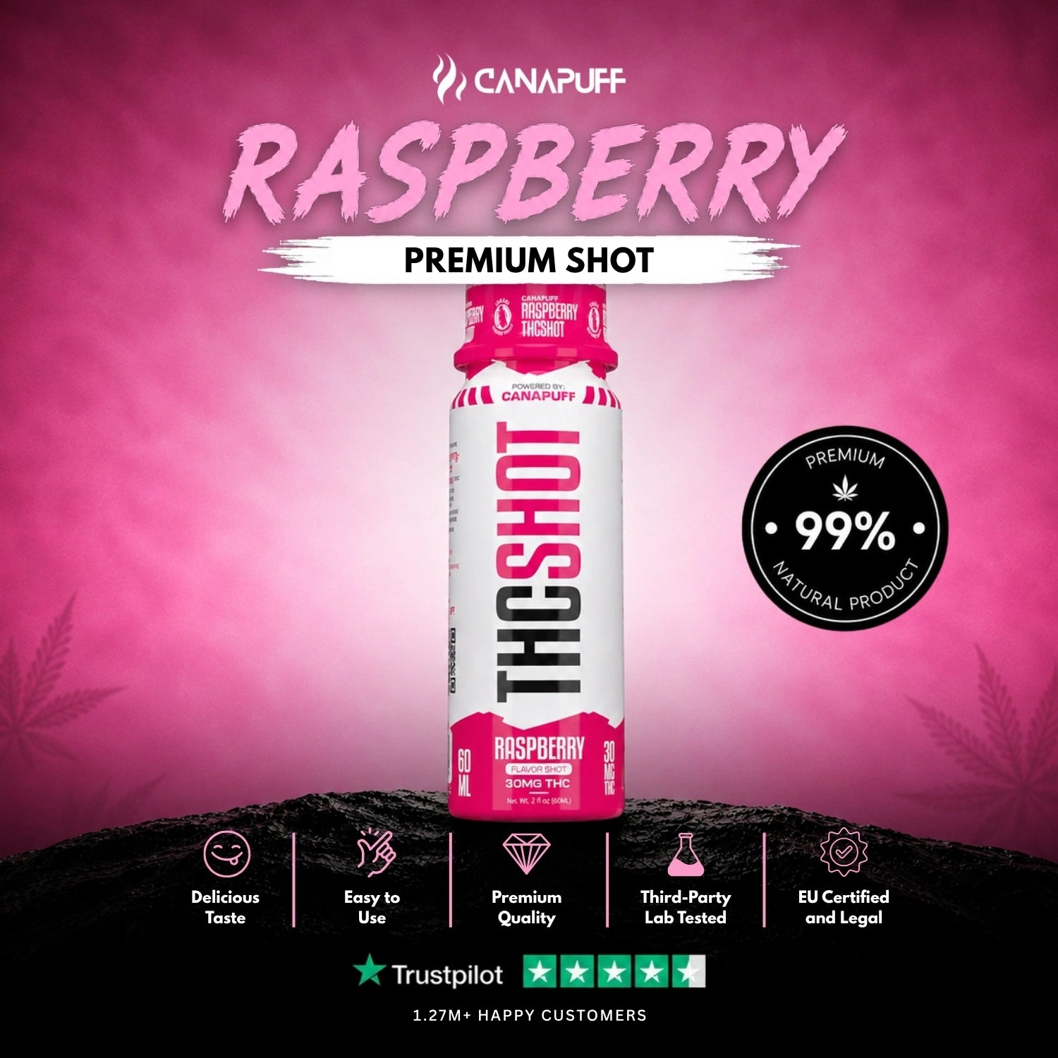 THC Shot Himbeere 60 ml