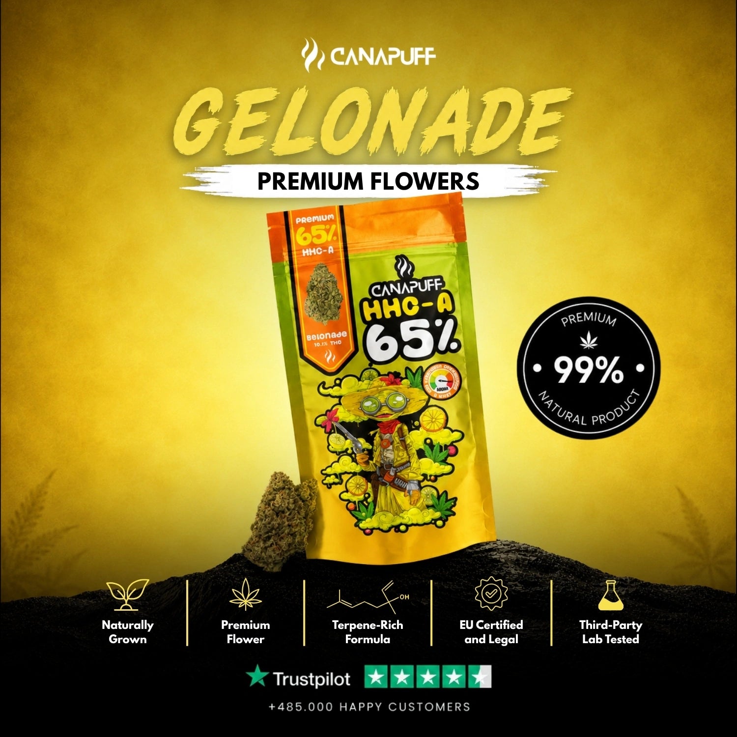 HHC-A Blüten Gelonade 65%