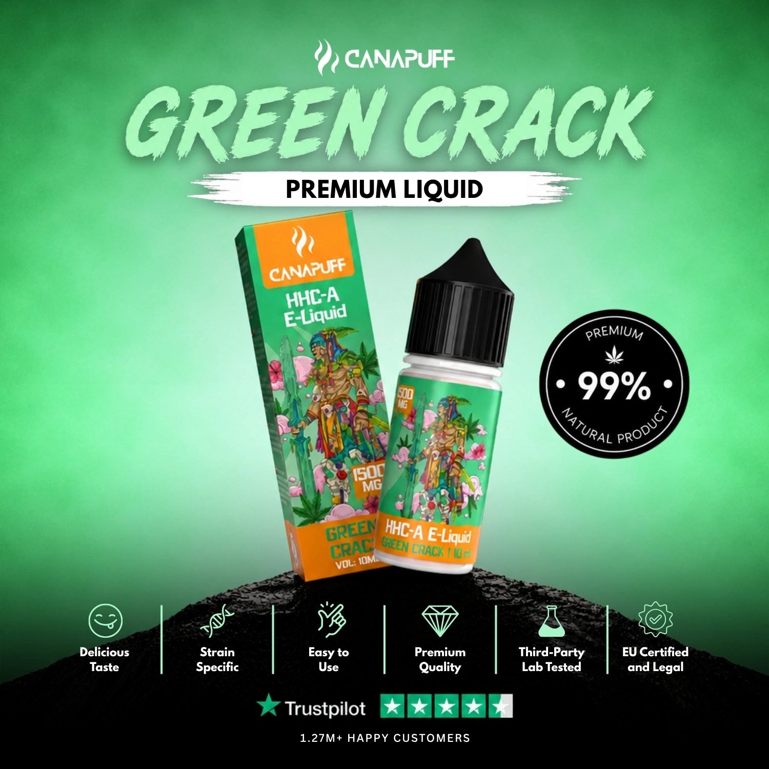 HHC-A Liquid Green Crack 1.500mg