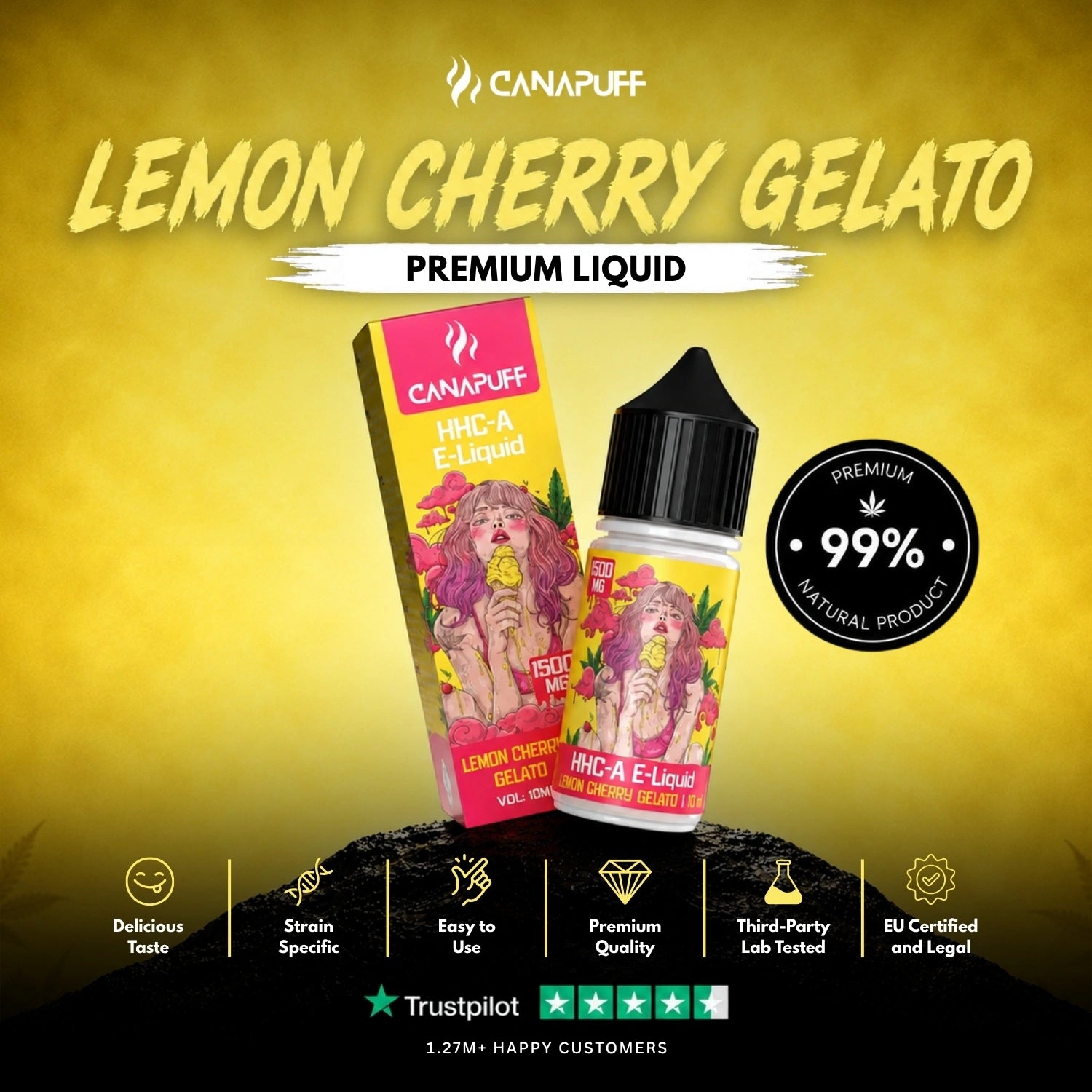 HHC-A Liquid Lemon Cherry Gelato 1.500 mg